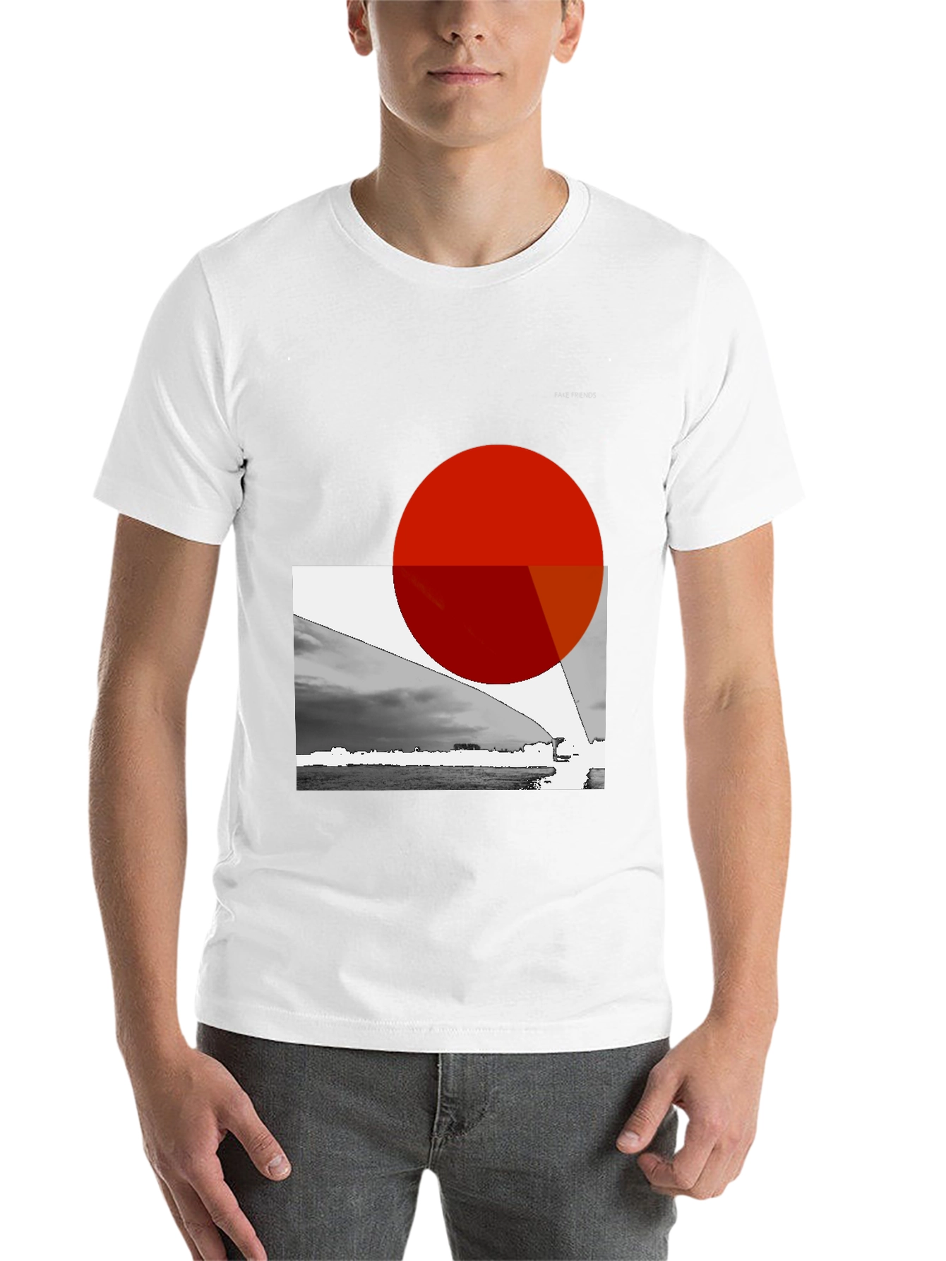 Black Abstract Graphic Print Black T-Shirt view 14