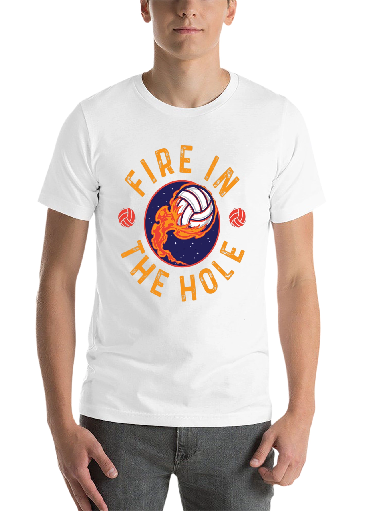 Black Fire In The Hole Volleyball T-Shirt - Black view 14
