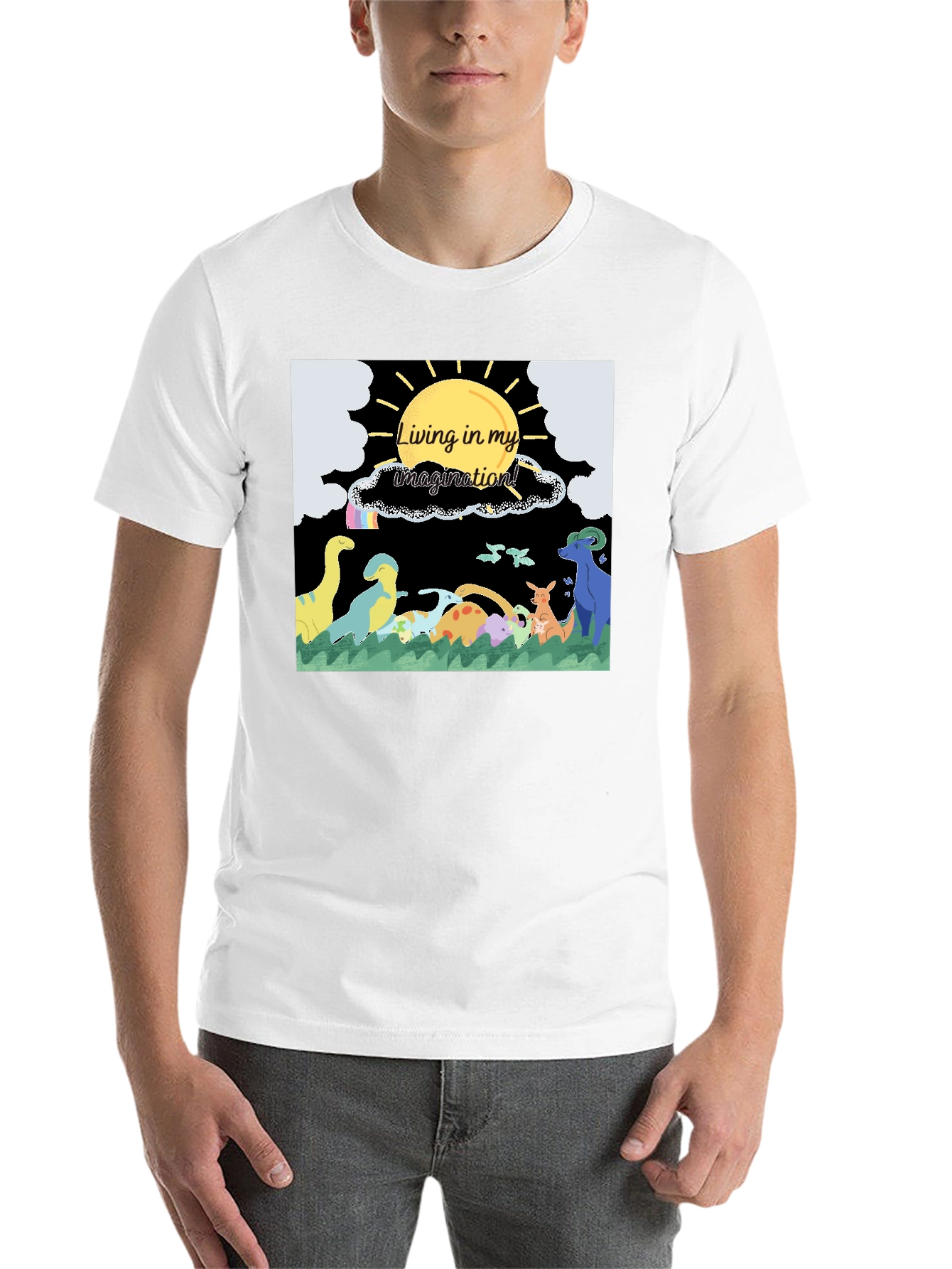Black Living in My Imagination T-Shirt view 14