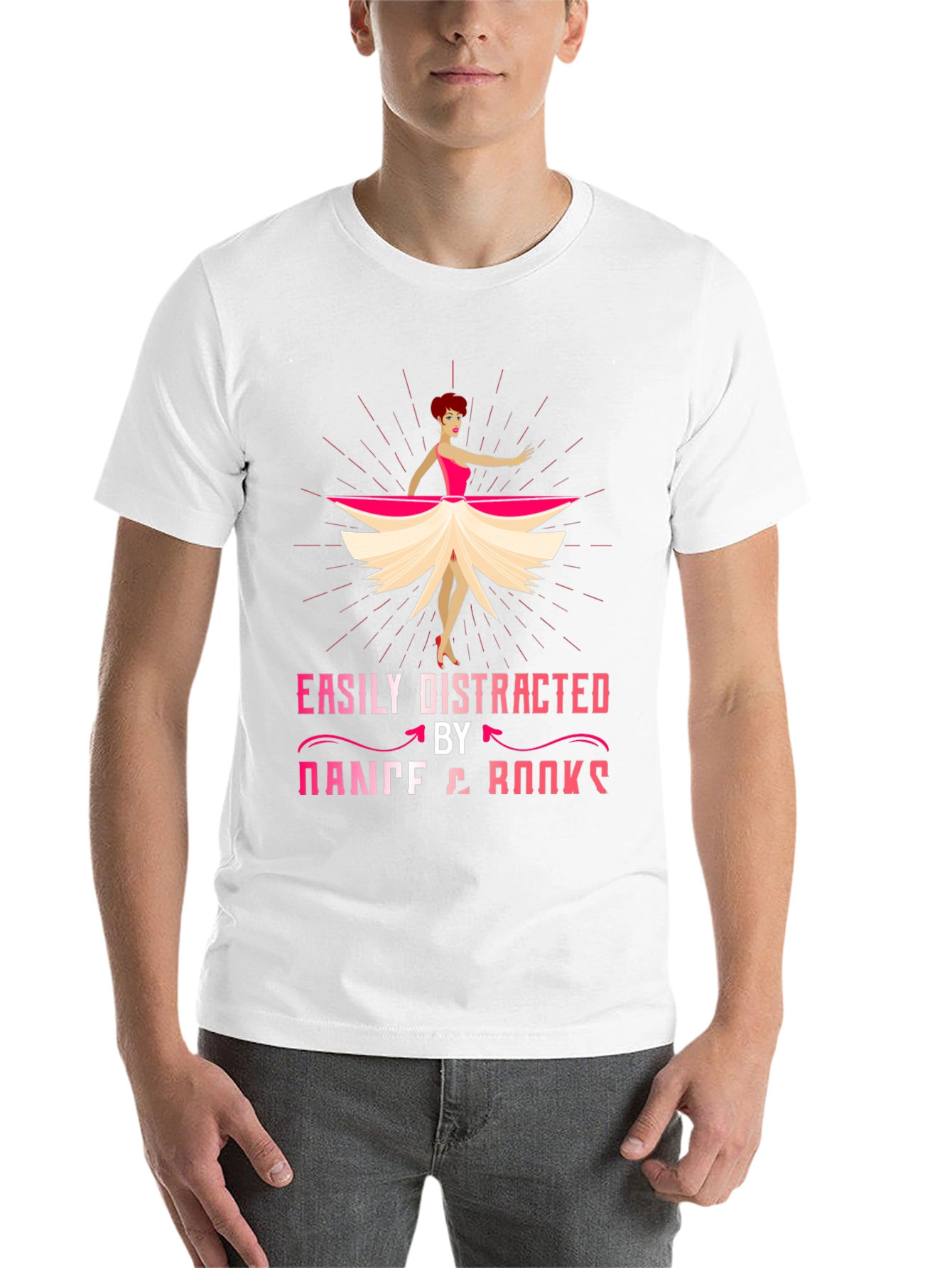 Black Easily Distracted by Dance & Books T-Shirt view 14