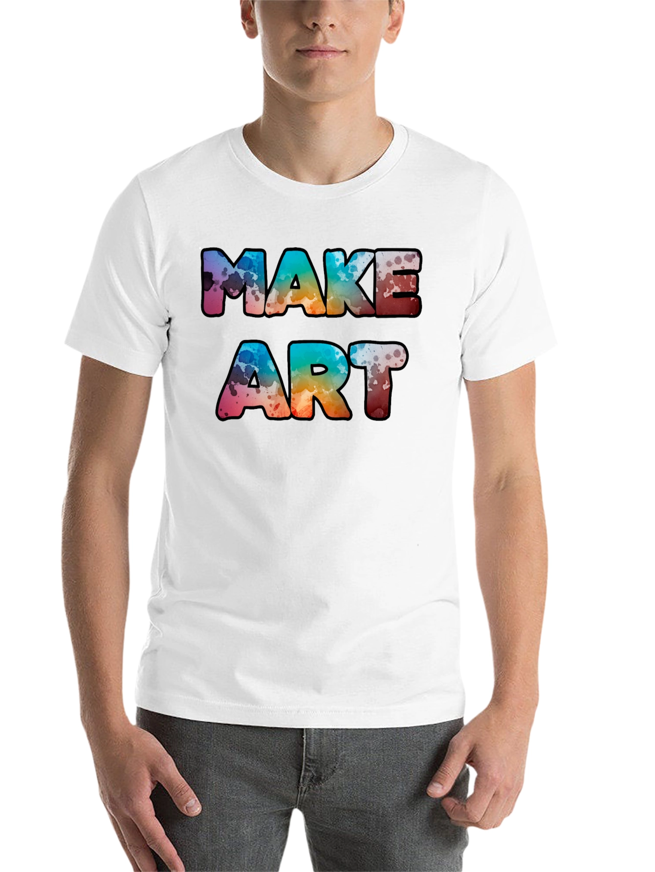Black Make Art Graphic Tee - Unisex view 14