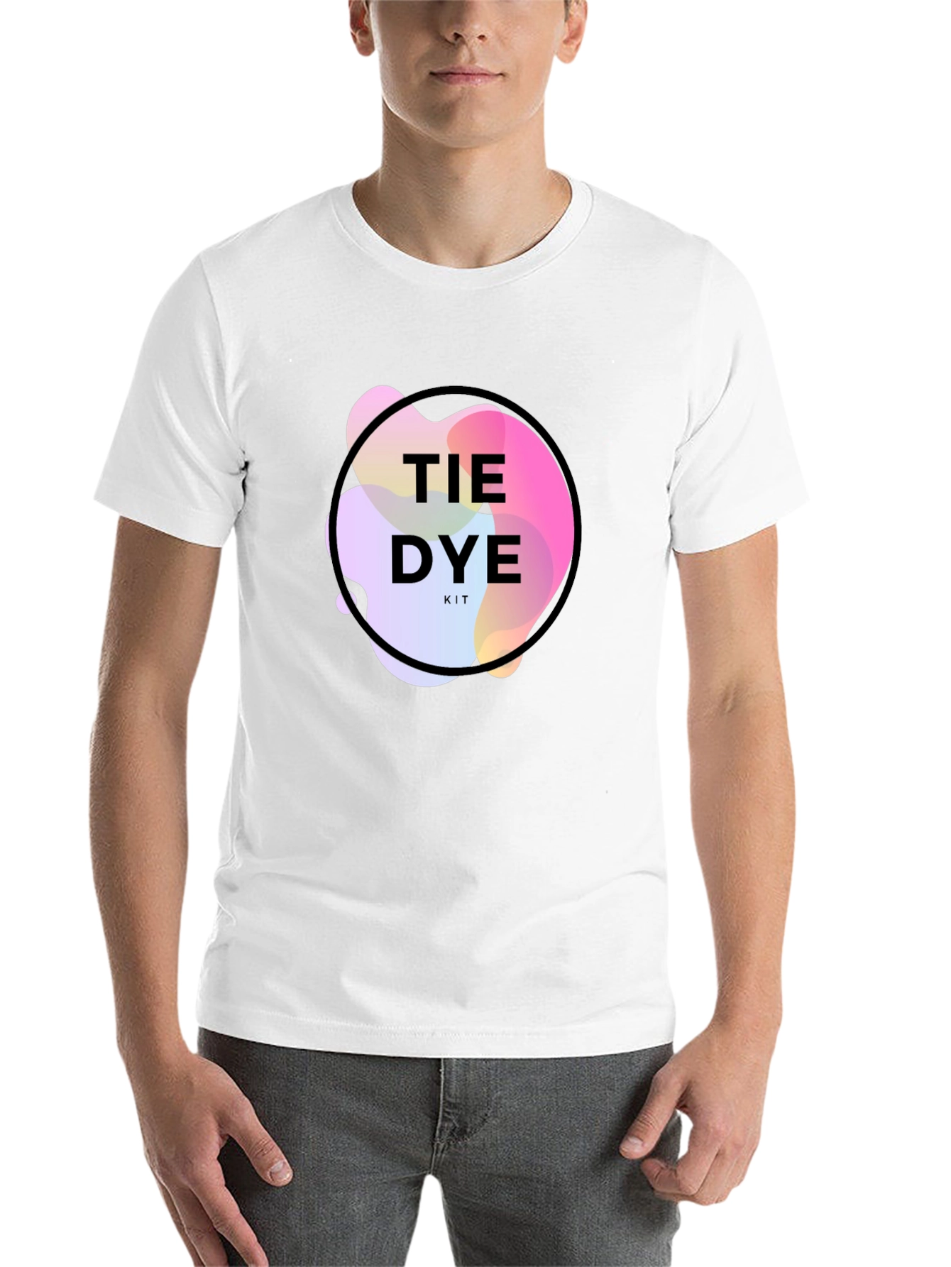 Black Tie Dye Kit Graphic Black T-Shirt view 14