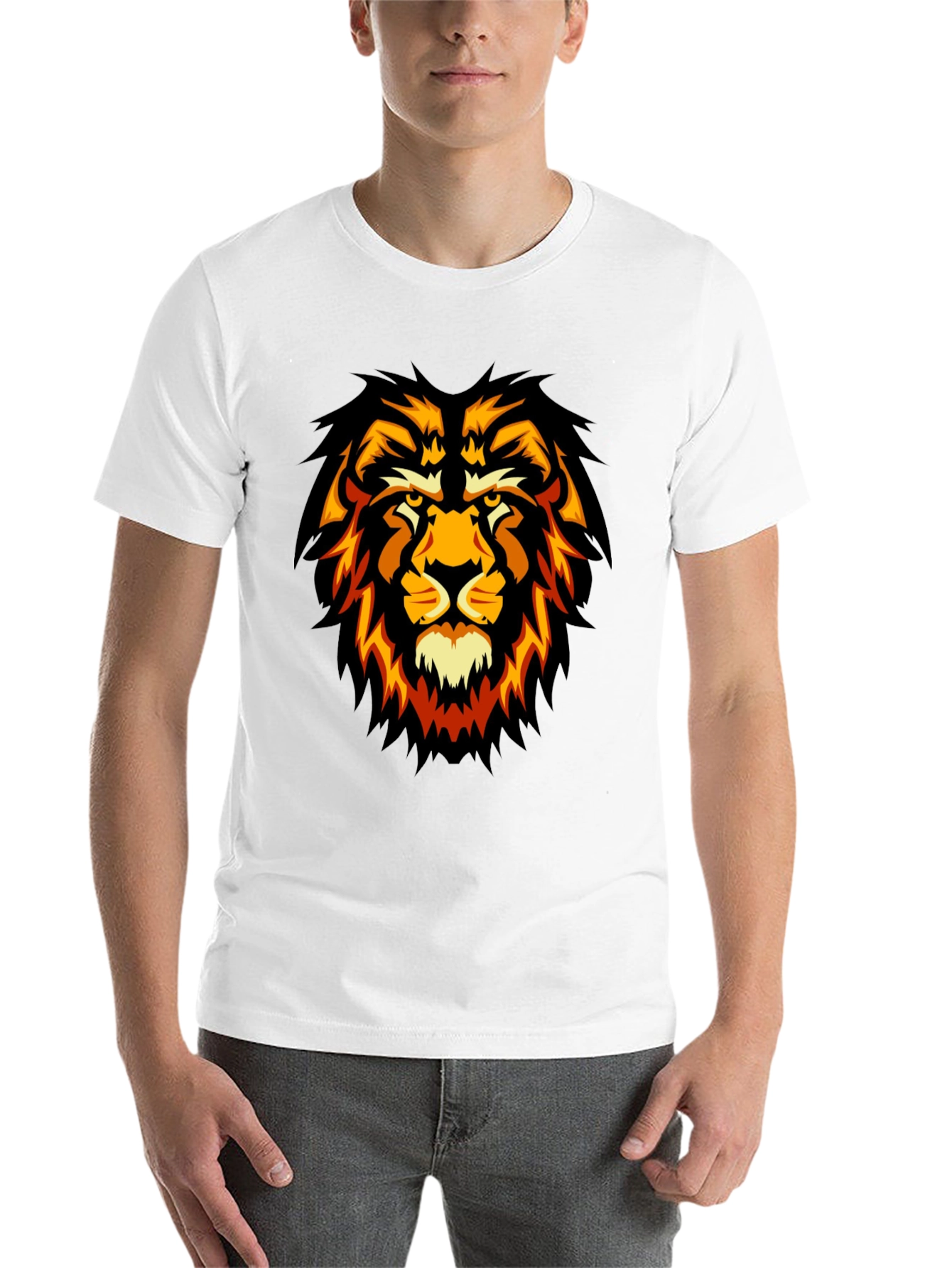 Black Lion Graphic Black T-Shirt - Fierce Style view 14