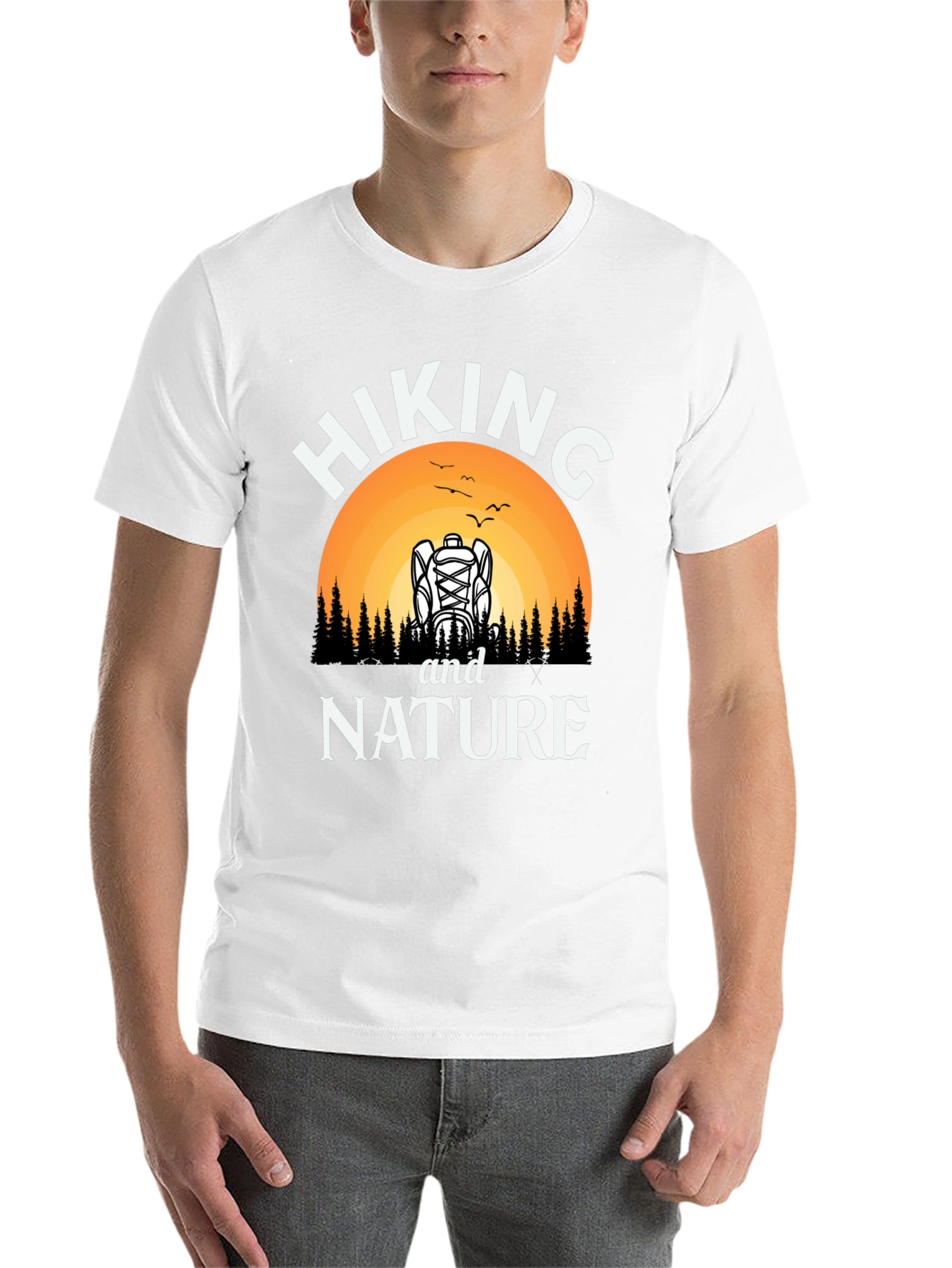 Hiking and Nature Black Graphic T-Shirt - 14