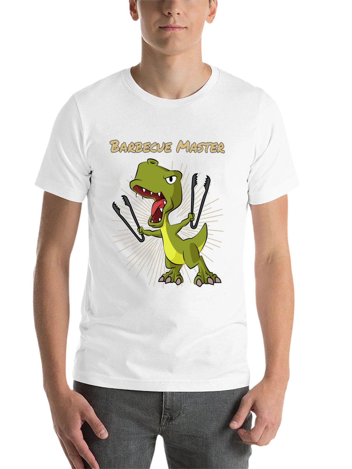 Black BBQ Master T-Rex Graphic Tee view 14