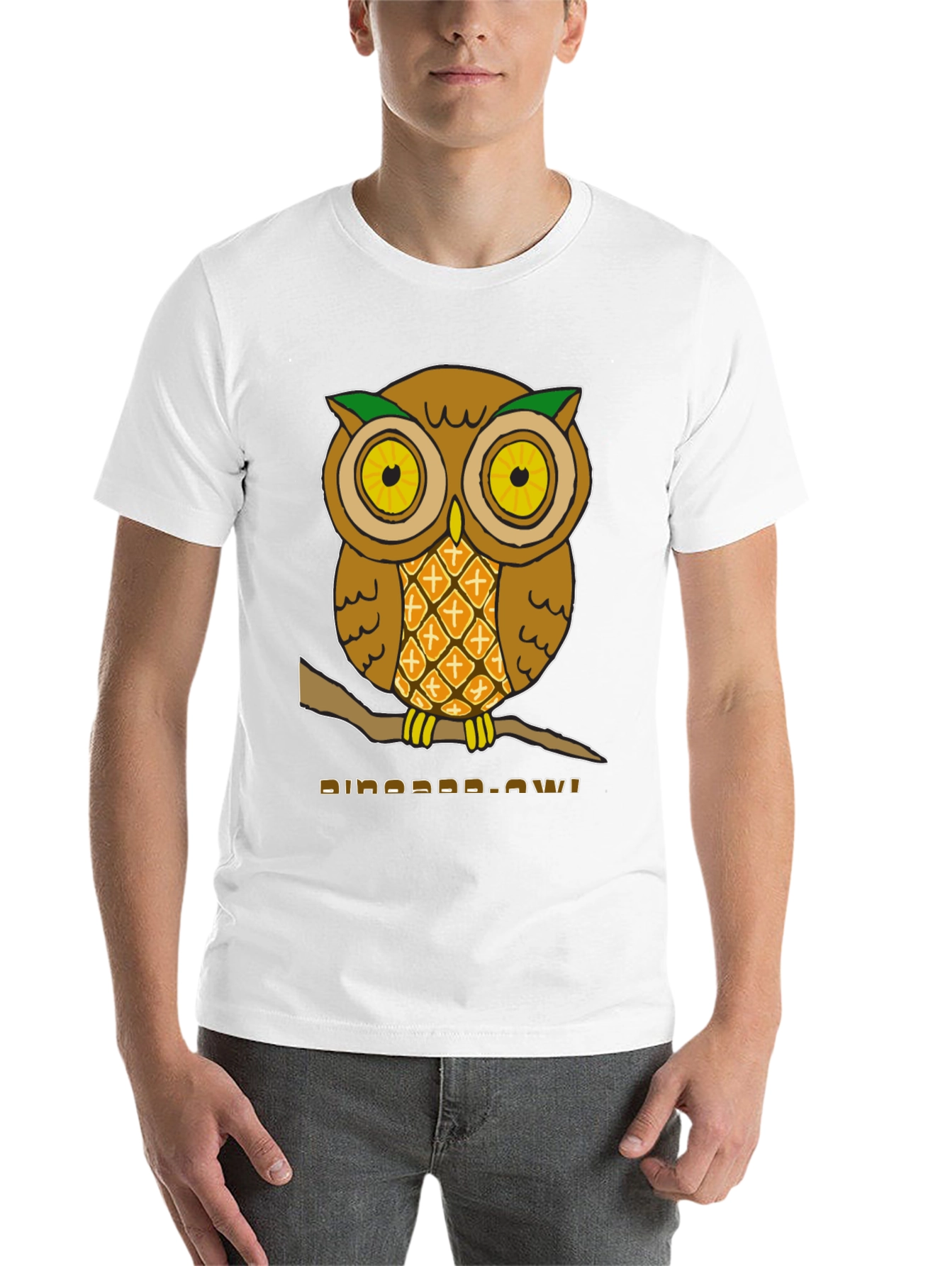 Black Pineapple Owl Graphic T-Shirt - Unique Design! view 14