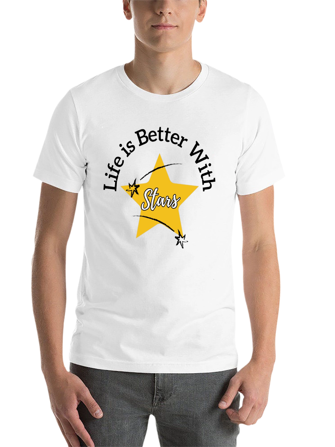Black Life is Better With Stars Graphic Tee view 14
