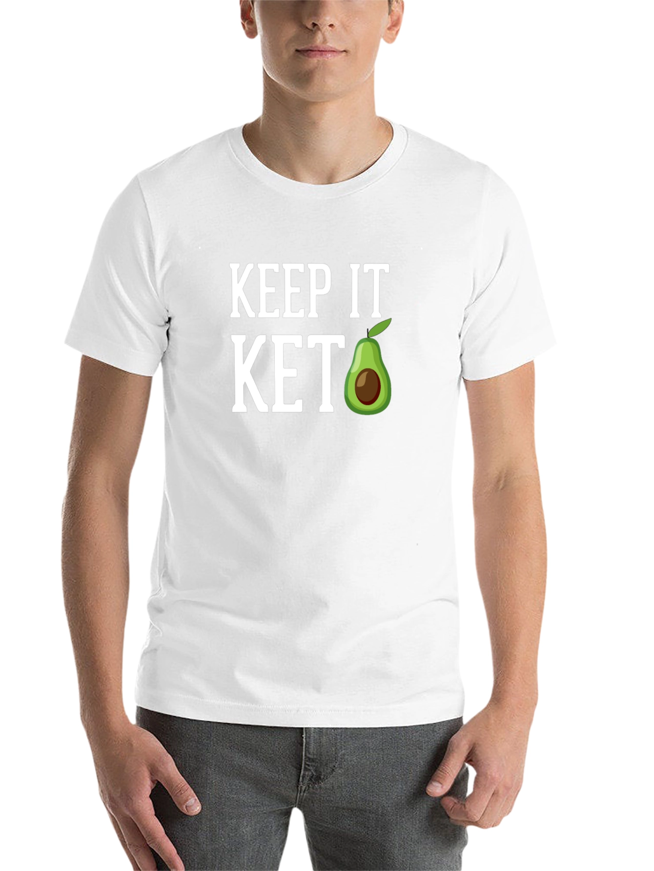 Black Keep It Keto T-Shirt, Avocado Graphic Tee view 14
