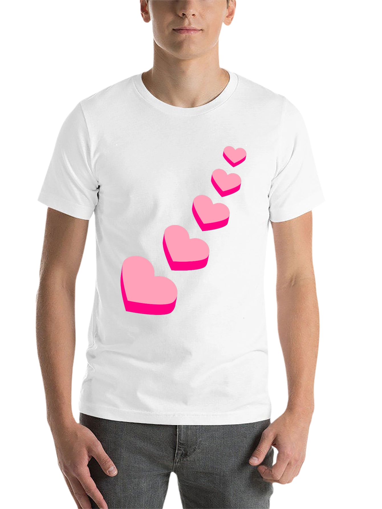 Love Heart Graphic Black T-Shirt - 14