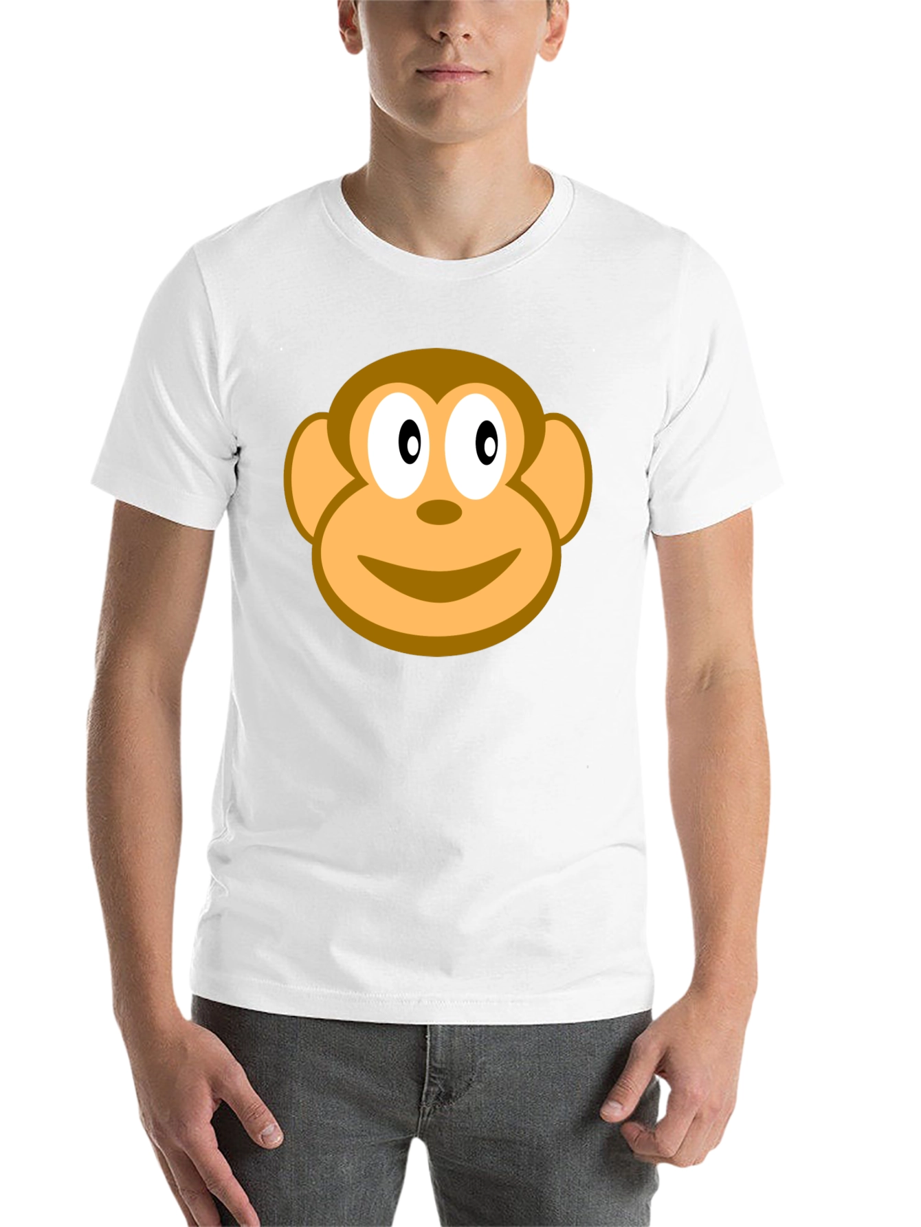 Black Monkey Face Graphic Black T-Shirt view 14