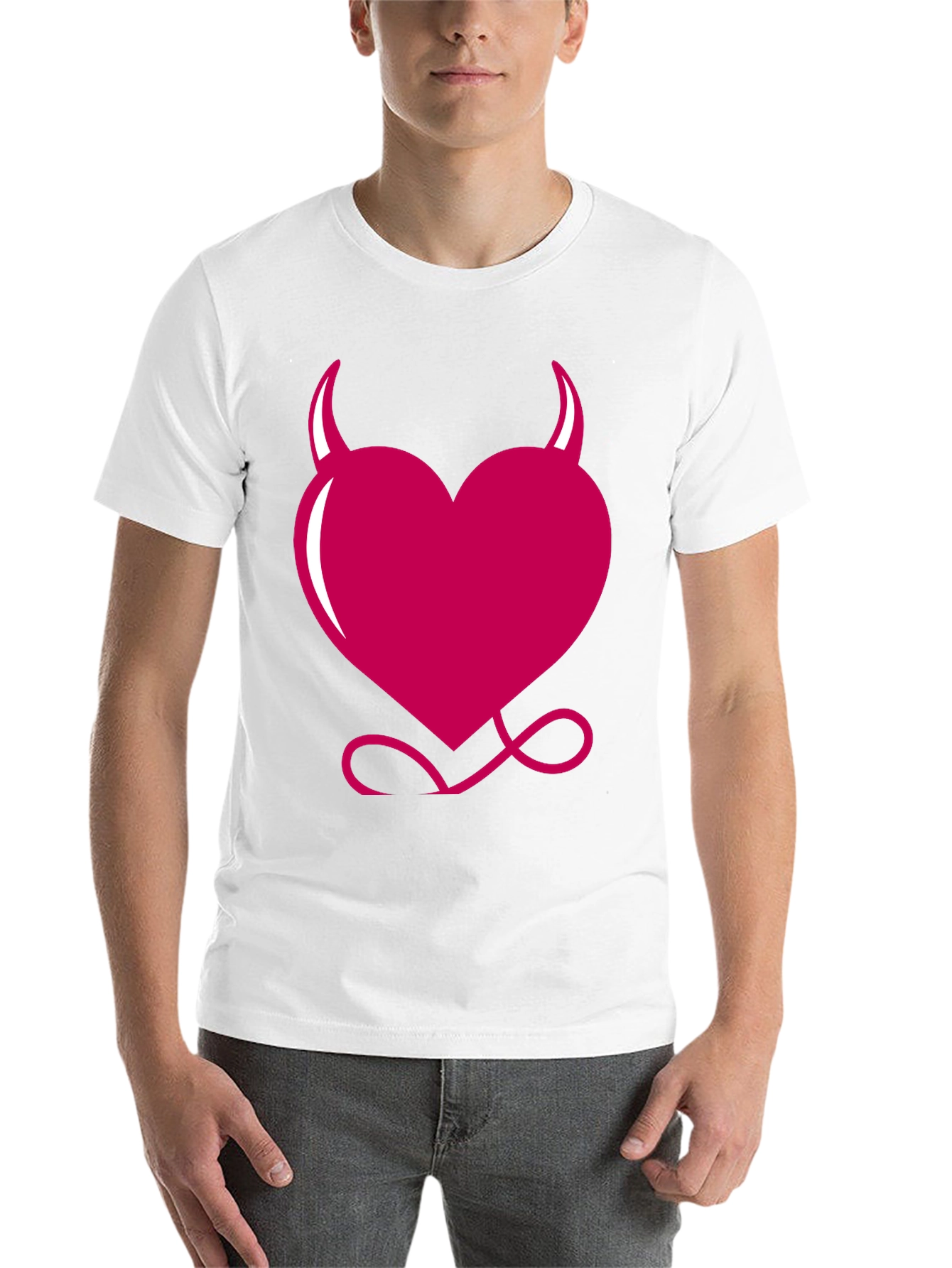Black Devil Heart Graphic Tee - Black view 14