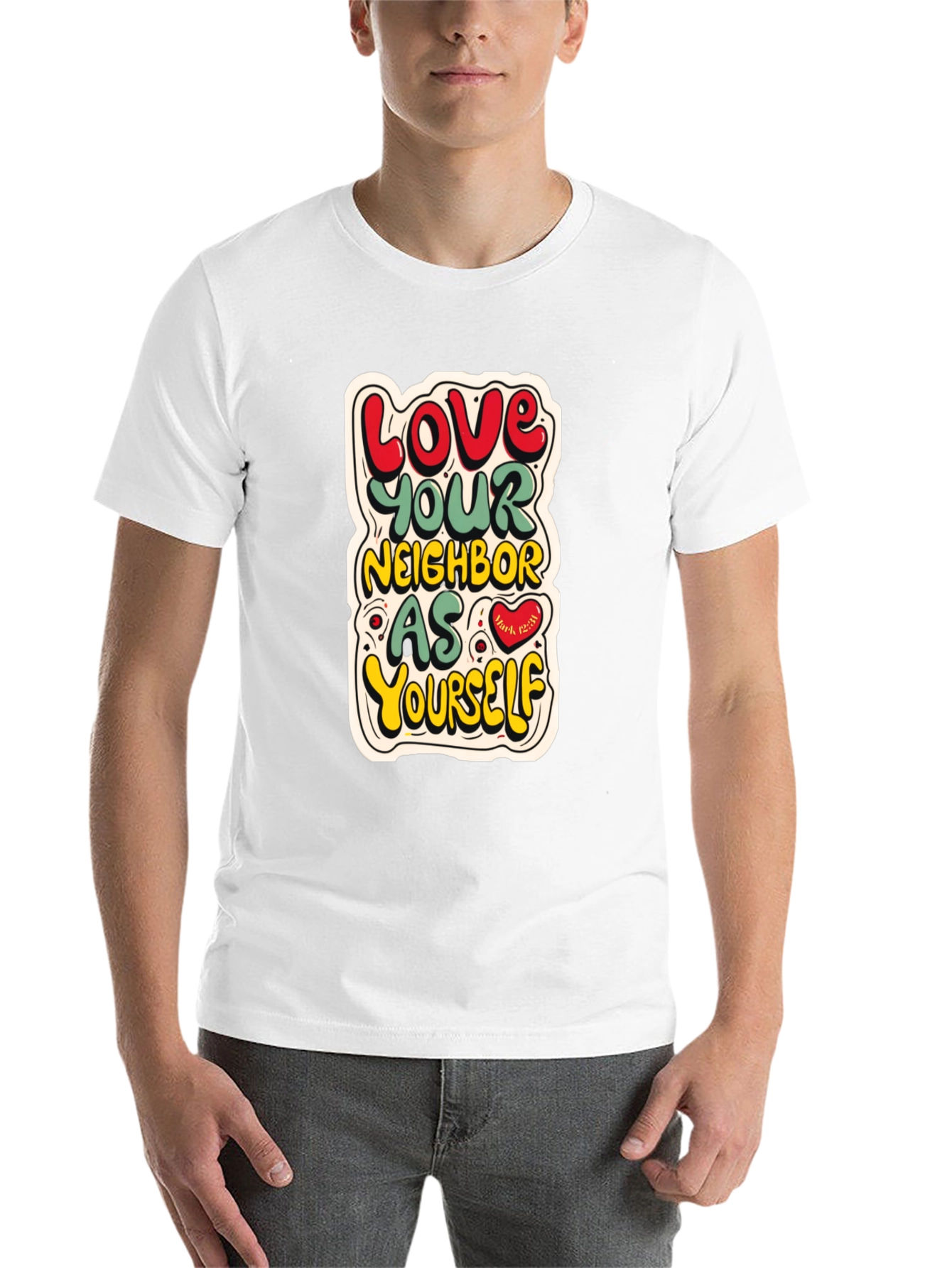 Black Love Your Neighbor T-Shirt view 14