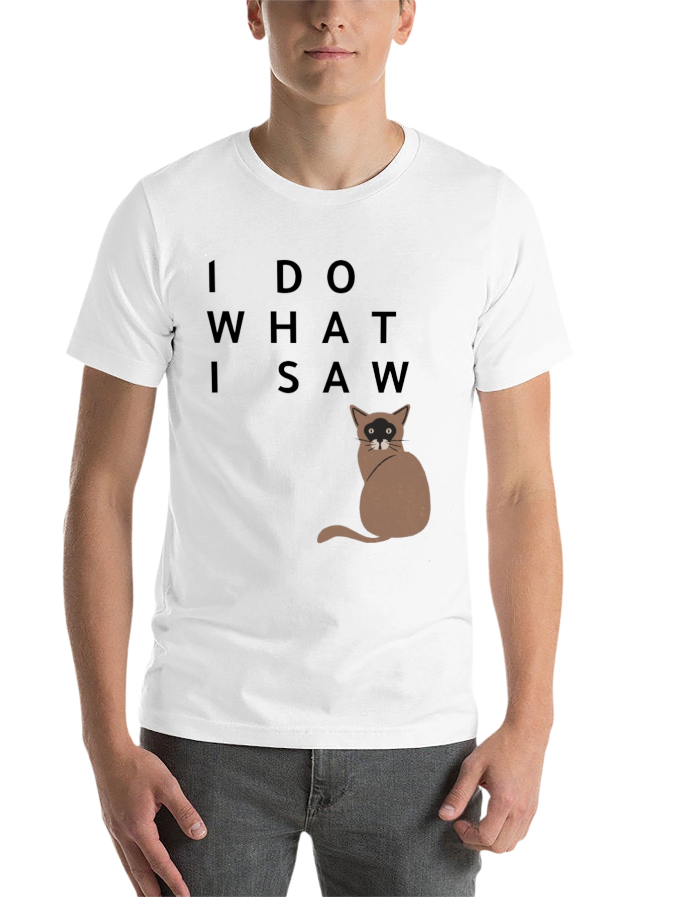 Black I Do What I Saw Cat T-Shirt view 14