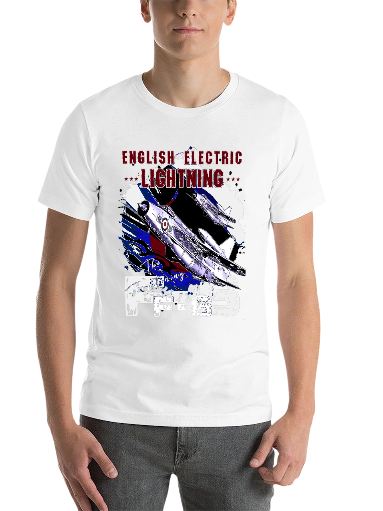 Black English Electric Lightning F.6 T-Shirt view 14