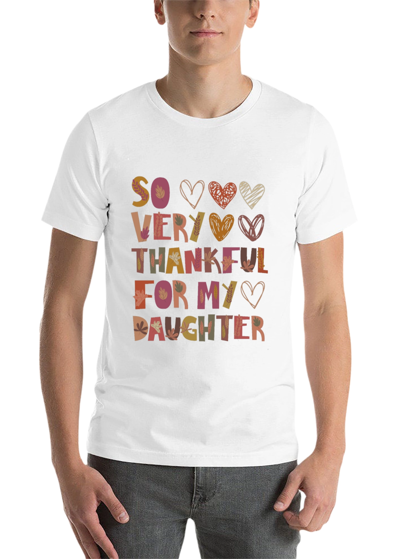 Black So Very Thankful For My Daughter Graphic T-Shirt view 14