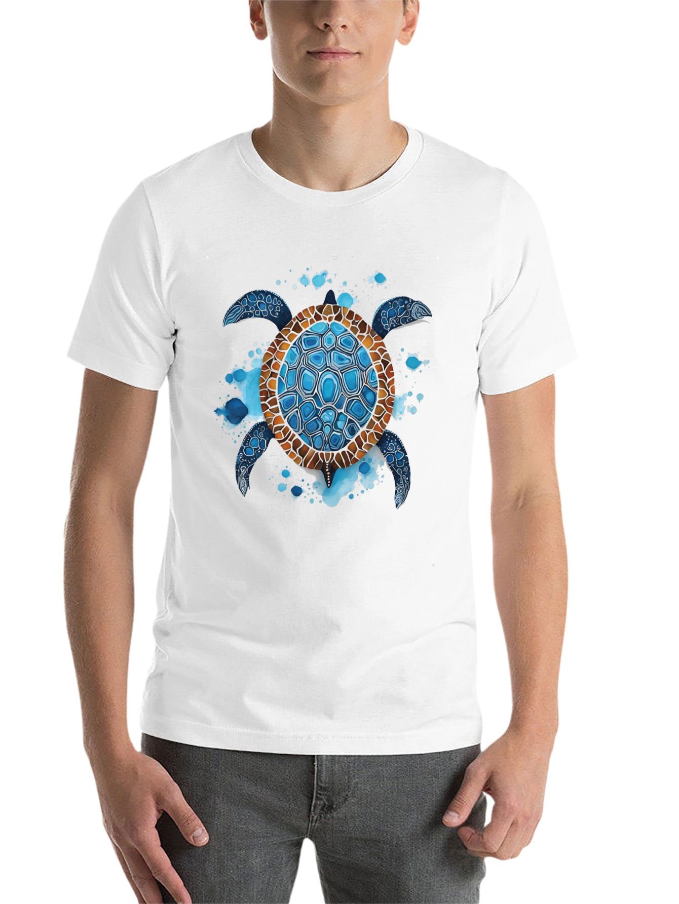Black Sea Turtle Graphic T-Shirt - Unique Ocean Lover Tee view 14