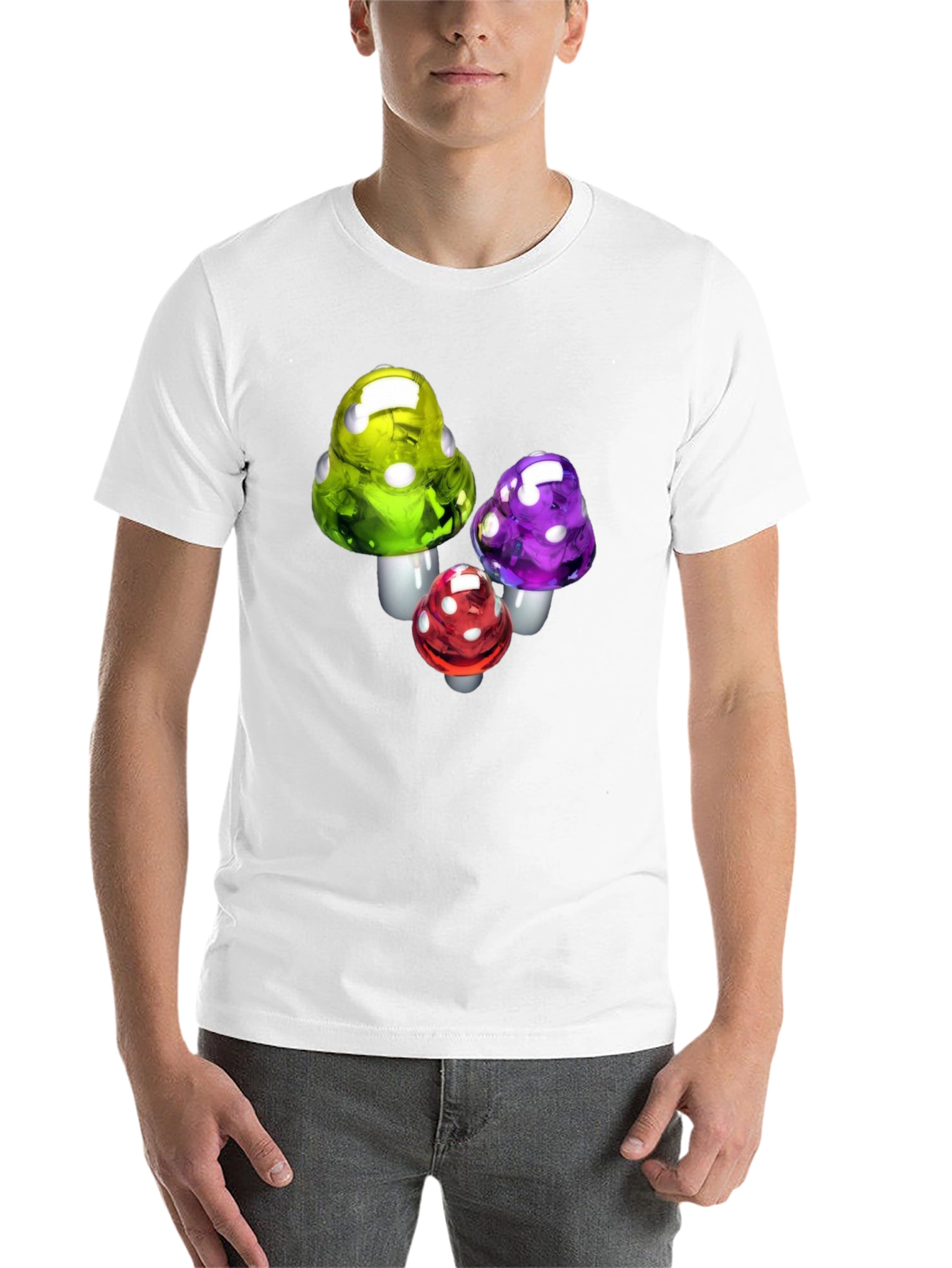 Black Mushroom T-Shirt - Funky Fungi Design view 14