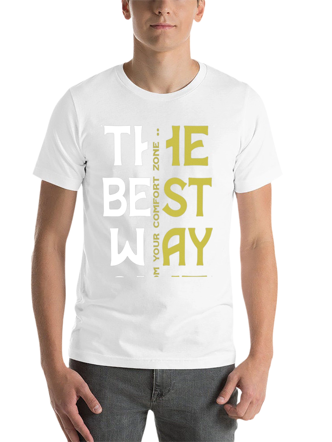 Black Motivational "The Best Way" Graphic Tee view 14