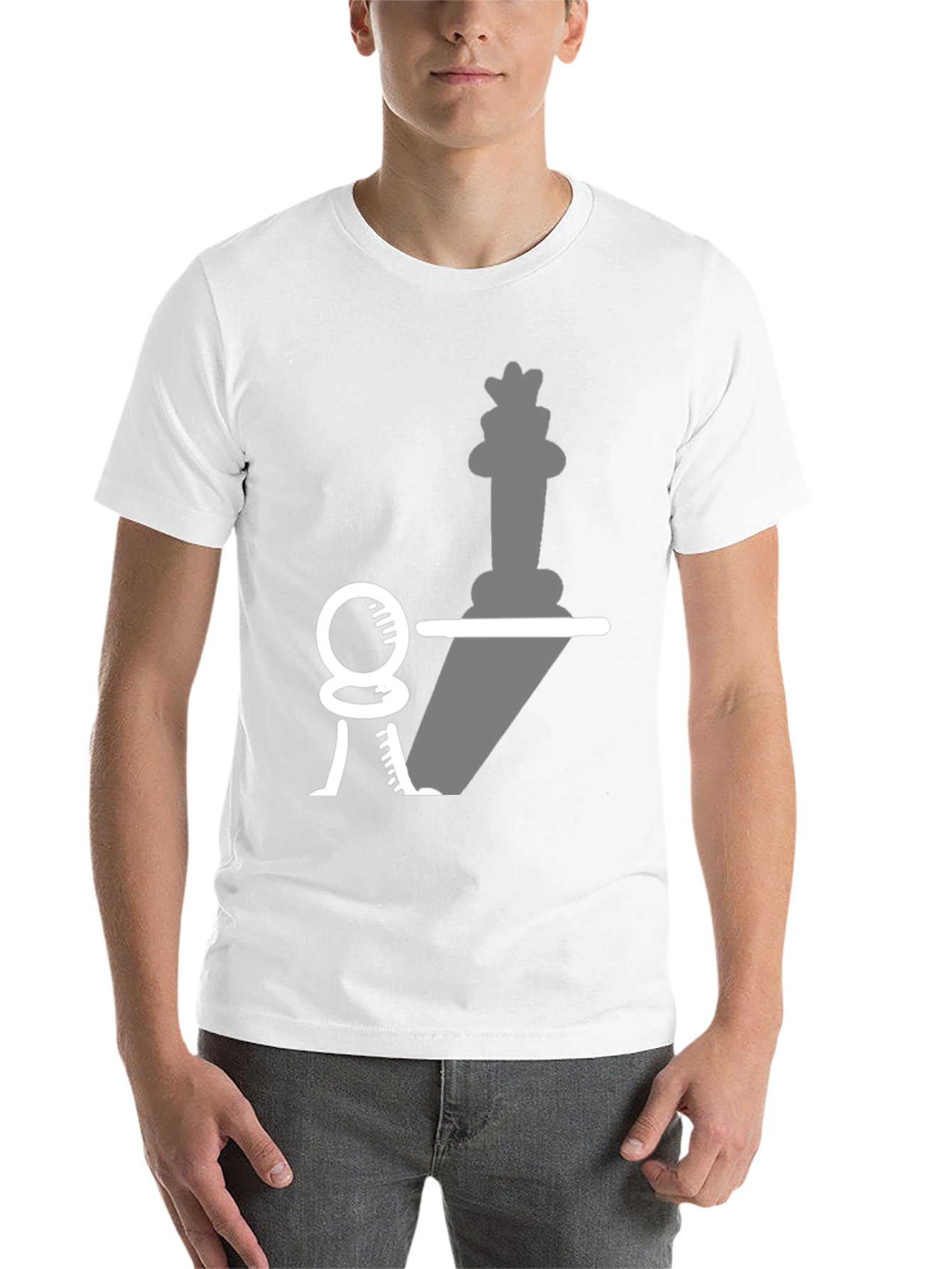 Black Chess Piece Shadow T-Shirt - Pawn to King view 14