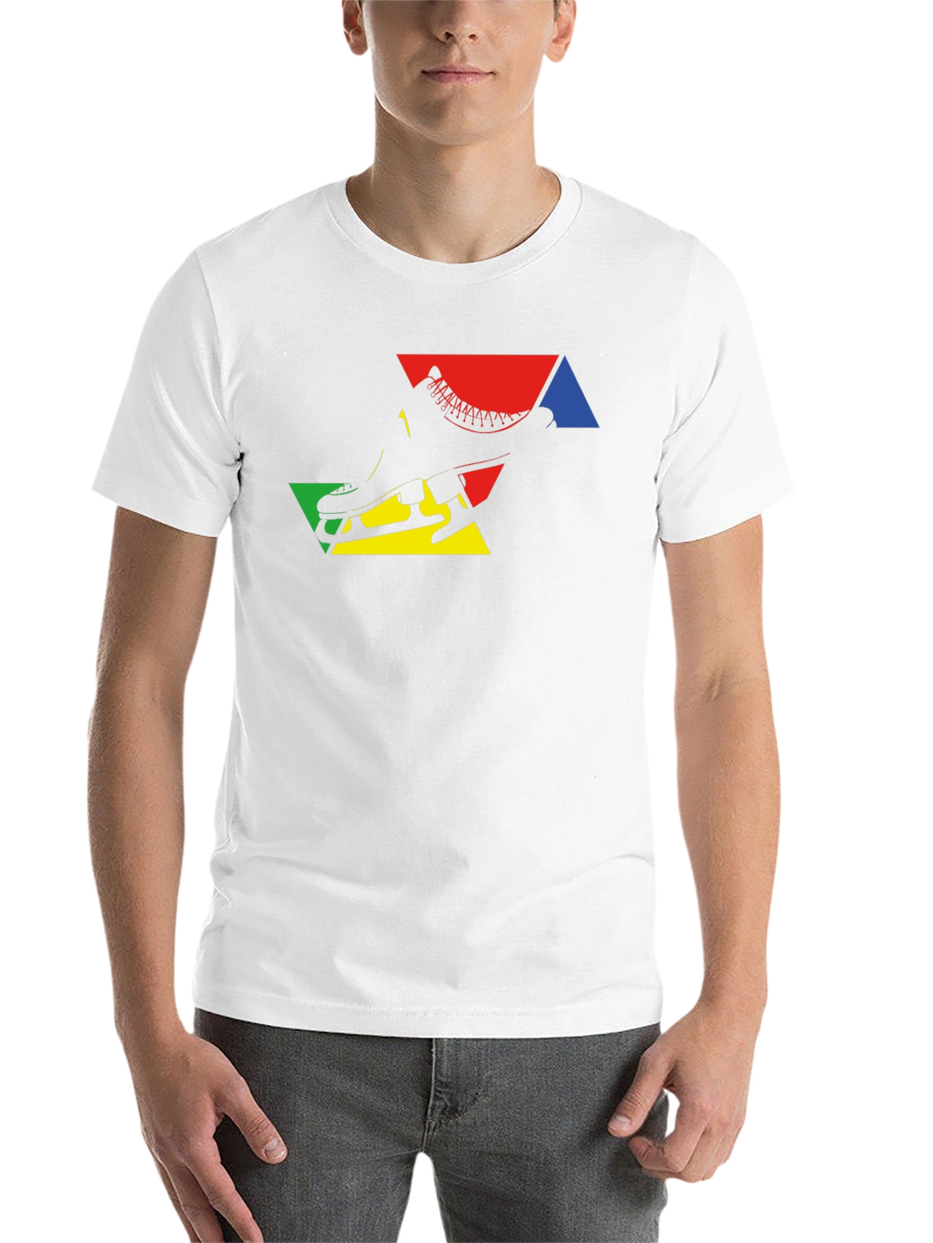 Abstract Ice Skate Graphic T-Shirt - 14