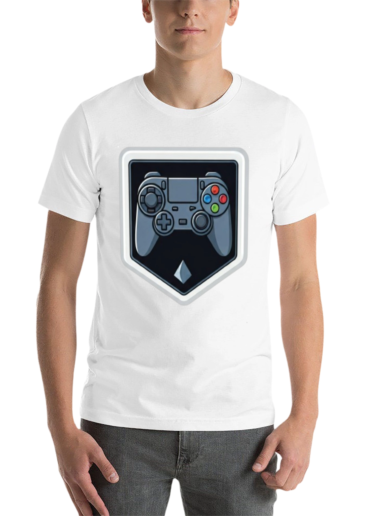 Black Gaming Controller Graphic Tee - Gamer Style view 14