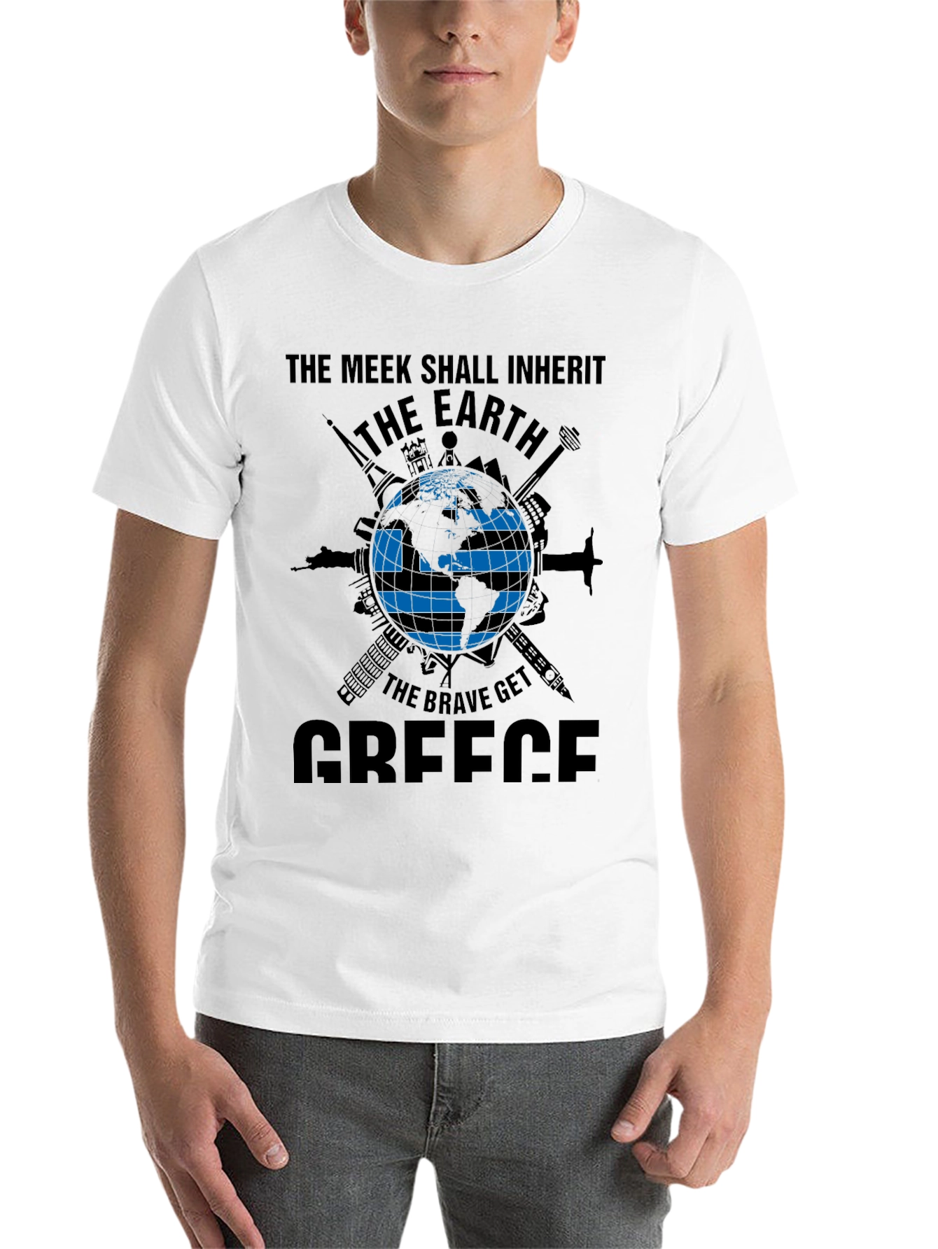 Black Greece Earth T-Shirt view 14