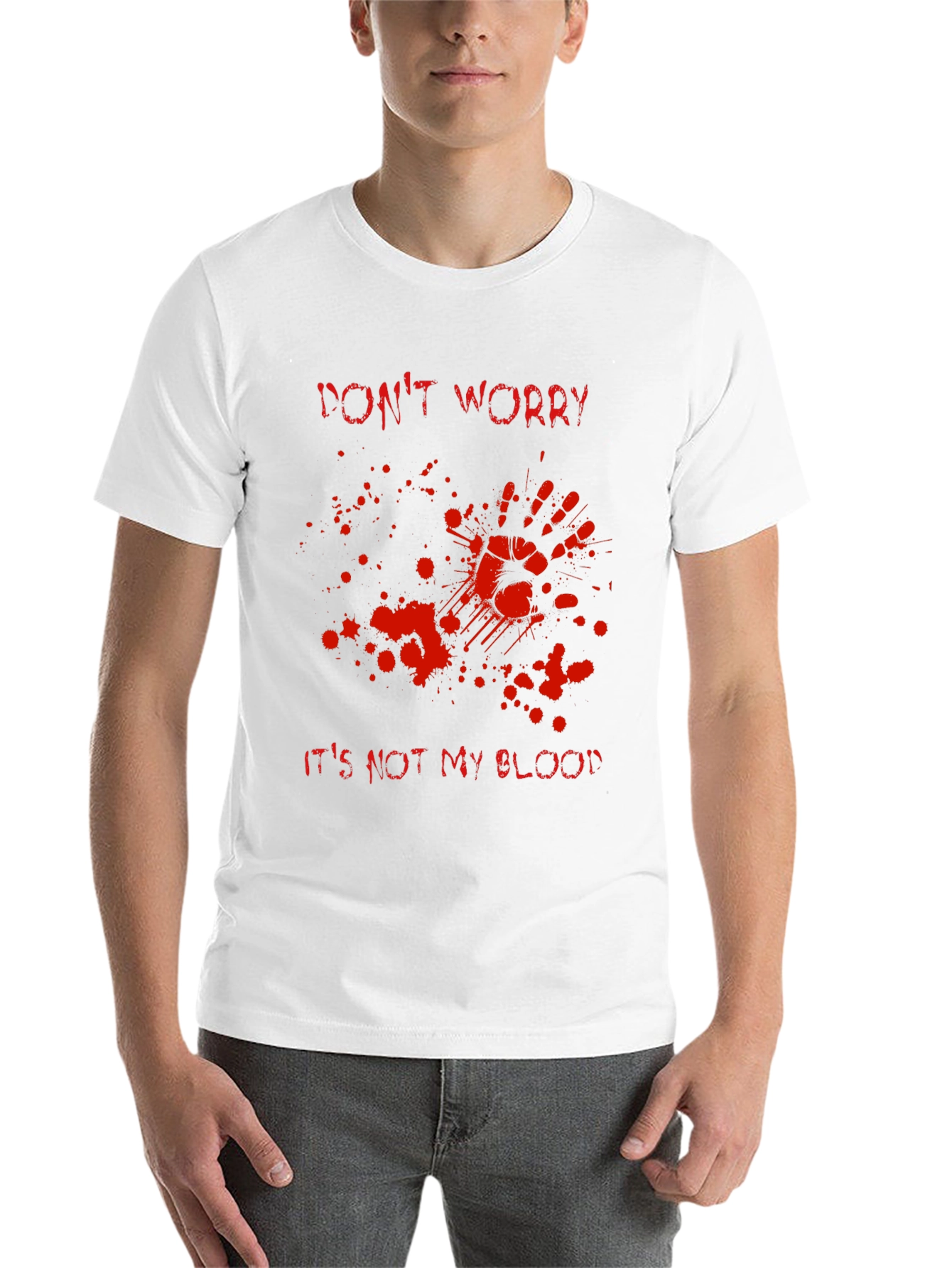 Black Don't Worry It's Not My Blood T-Shirt view 14