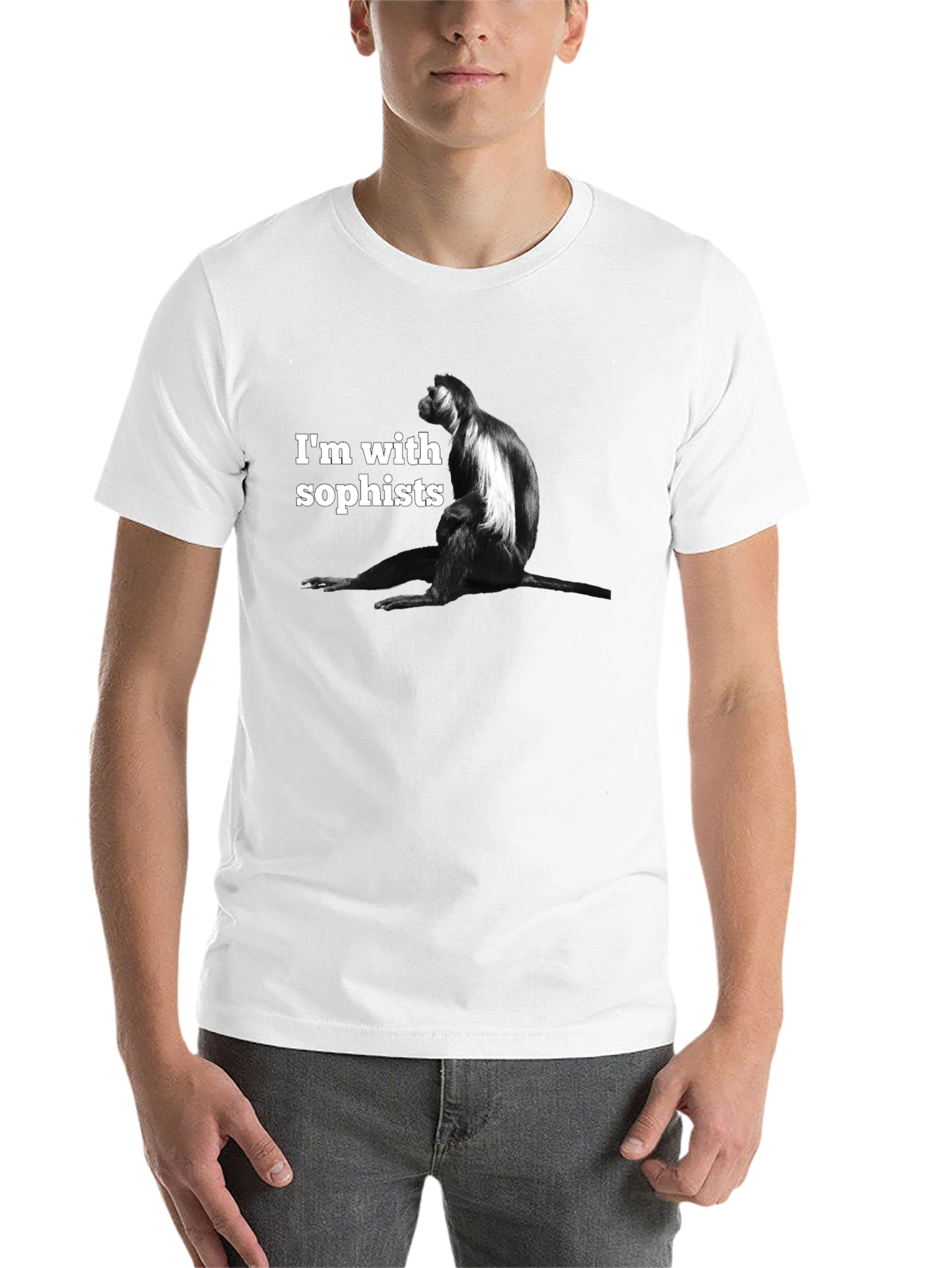 Black I'm With Sophists Black T-Shirt view 14