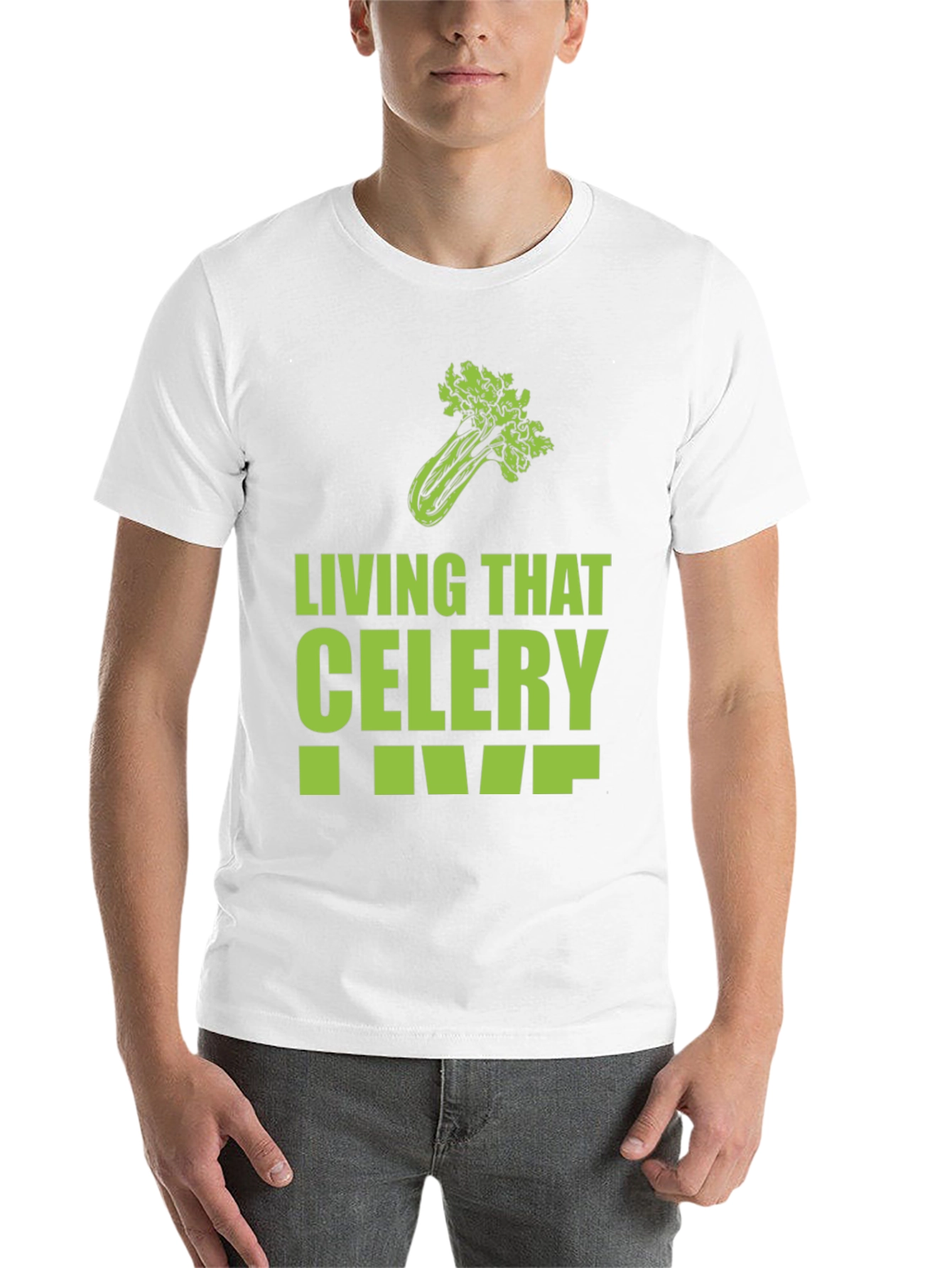 Black Living That Celery Life Graphic T-Shirt view 14