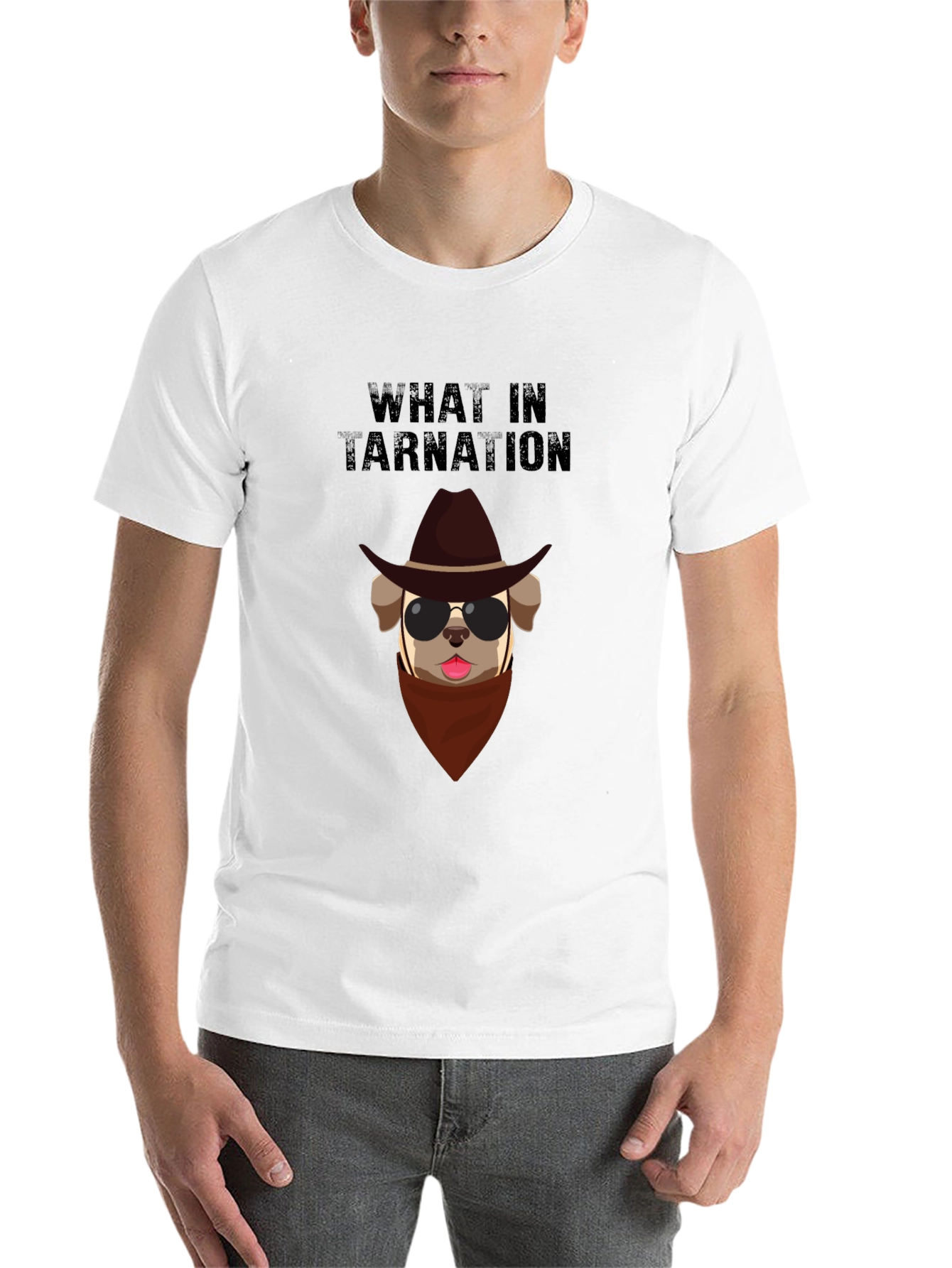 Black What in Tarnation Dog T-Shirt view 14