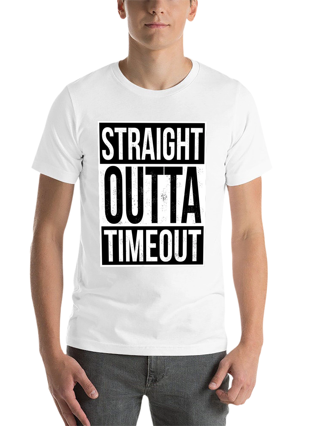 Black Straight Outta Timeout Graphic T-Shirt view 14