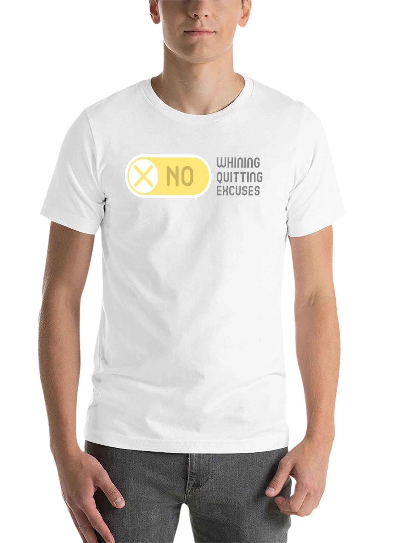 Black No Excuses Graphic T-Shirt - Motivational Tee view 14