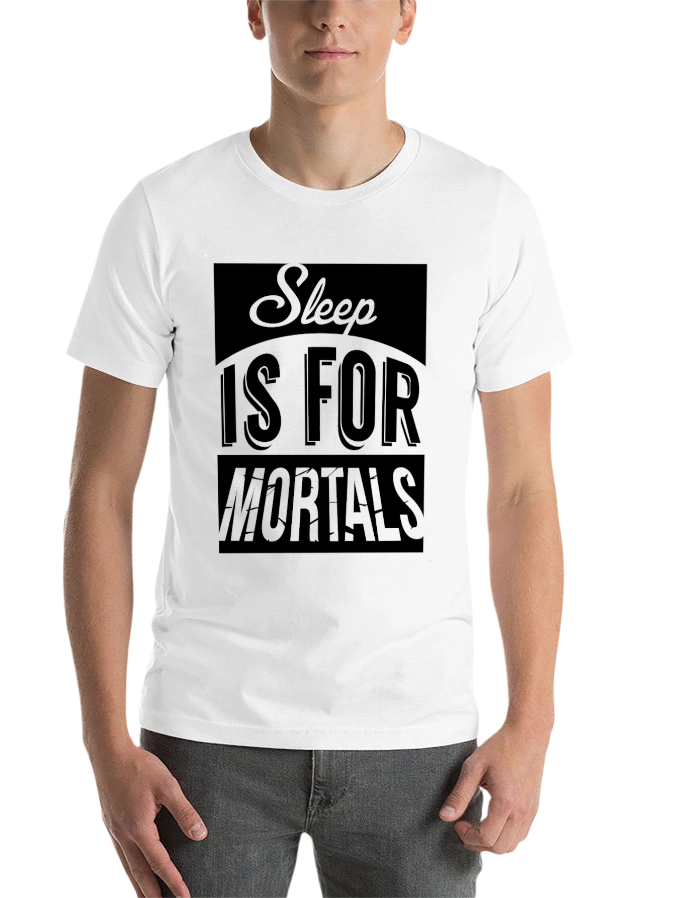 Black Sleep Is For Mortals Graphic Tee - Black view 14
