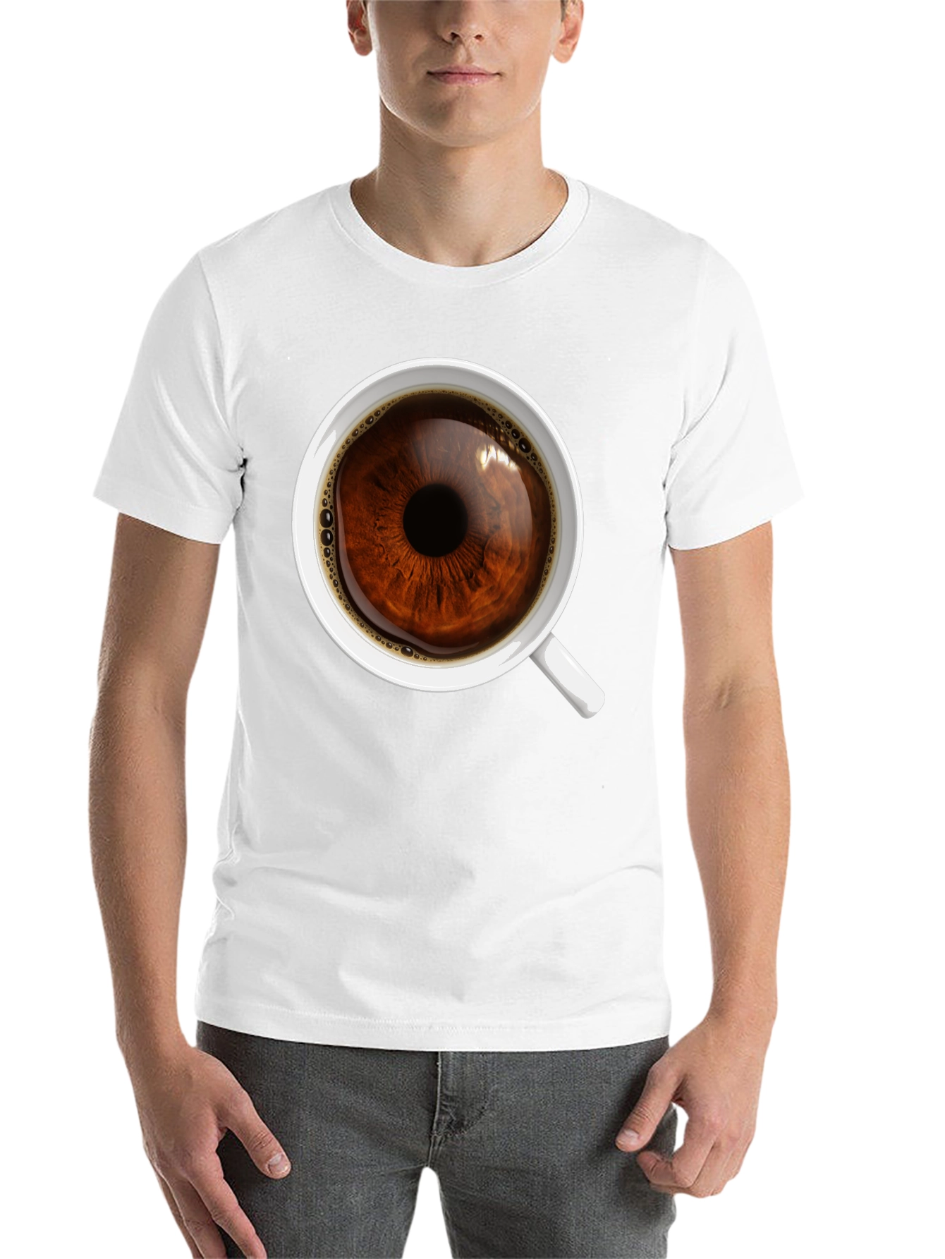 Black Eye See Coffee T-Shirt - Unique Graphic Tee view 14