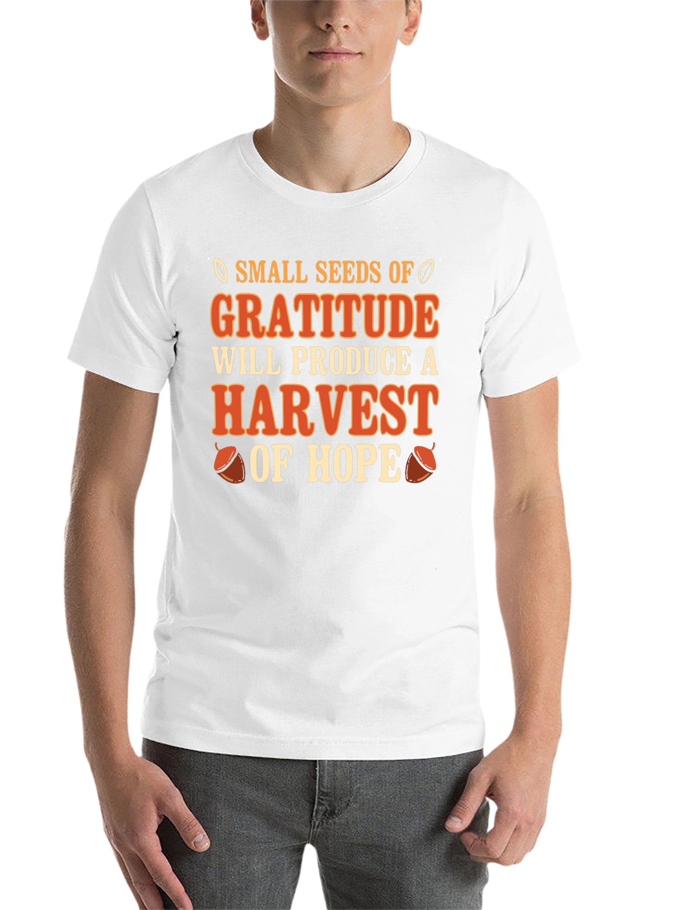 Black Gratitude Harvest T-Shirt - Inspirational Graphic Tee view 14