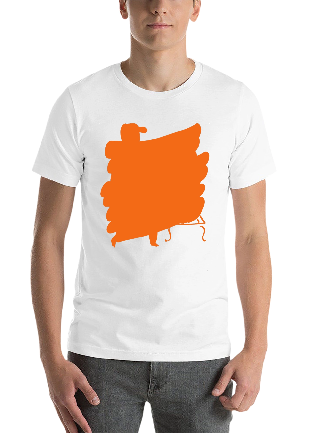 Black Black T-Shirt with Orange Musician Graphic view 14