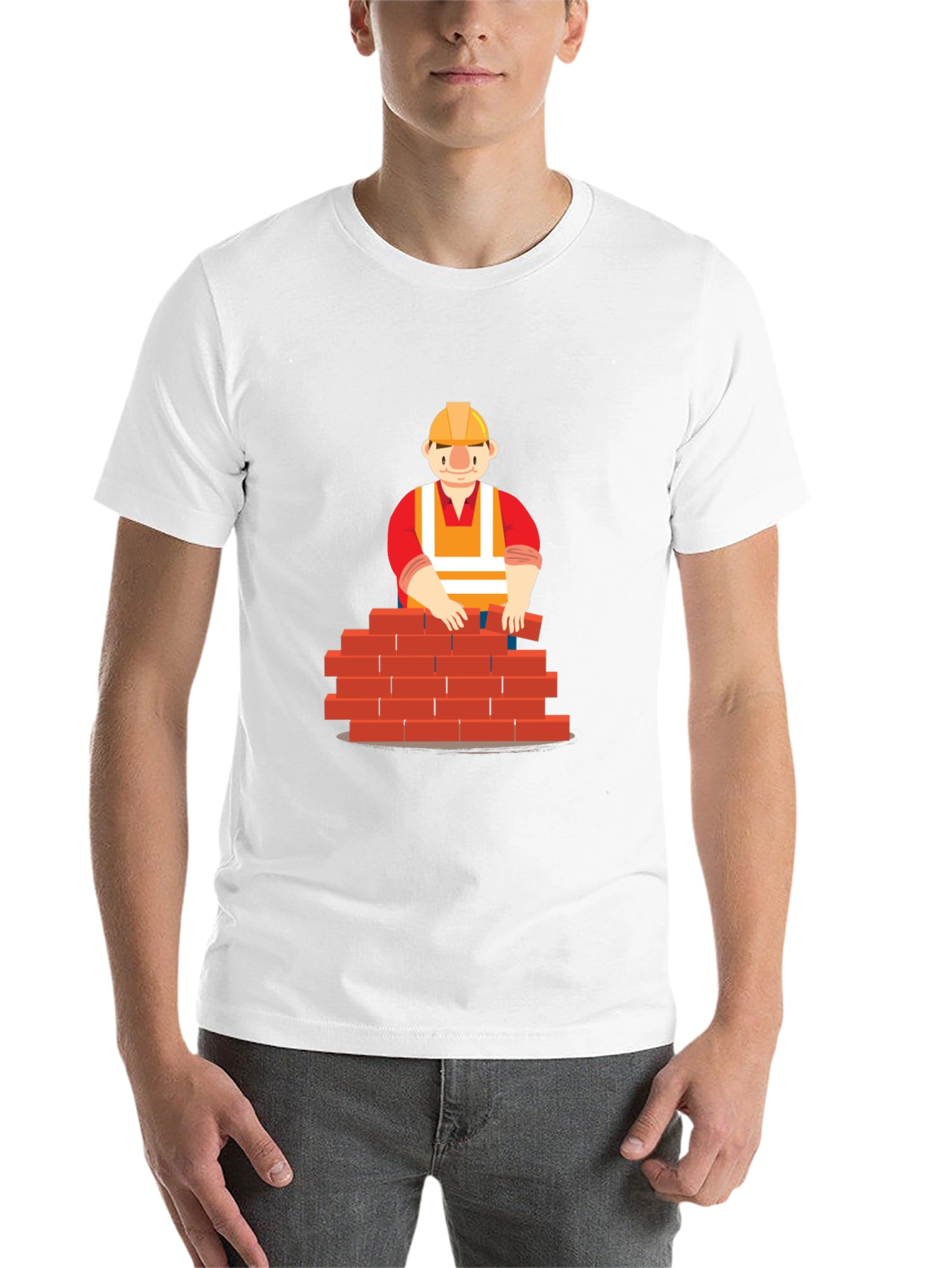 Black Bricklayer Graphic T-Shirt - Construction Worker Tee view 14