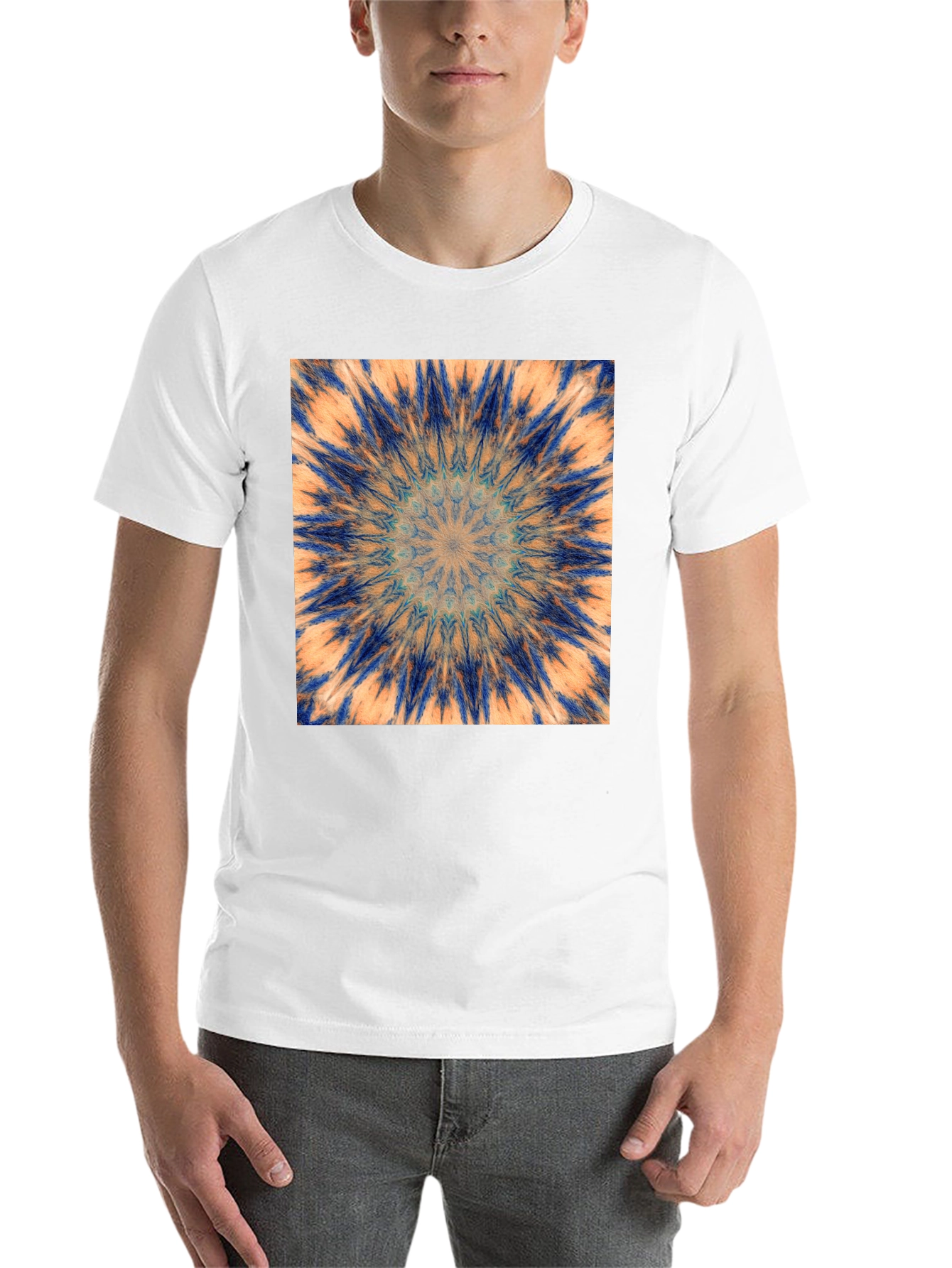 Black Tie-Dye Kaleidoscope Graphic Tee view 14