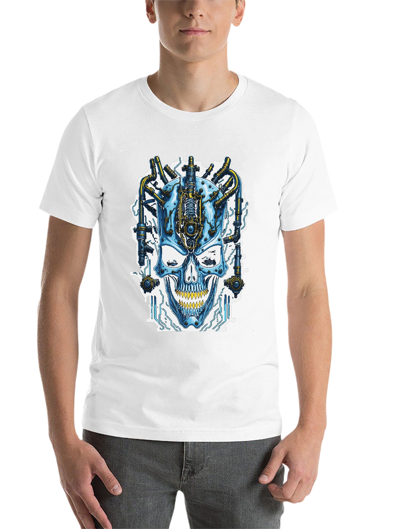 Cyberpunk Skull T-Shirt - Futuristic Style - 14