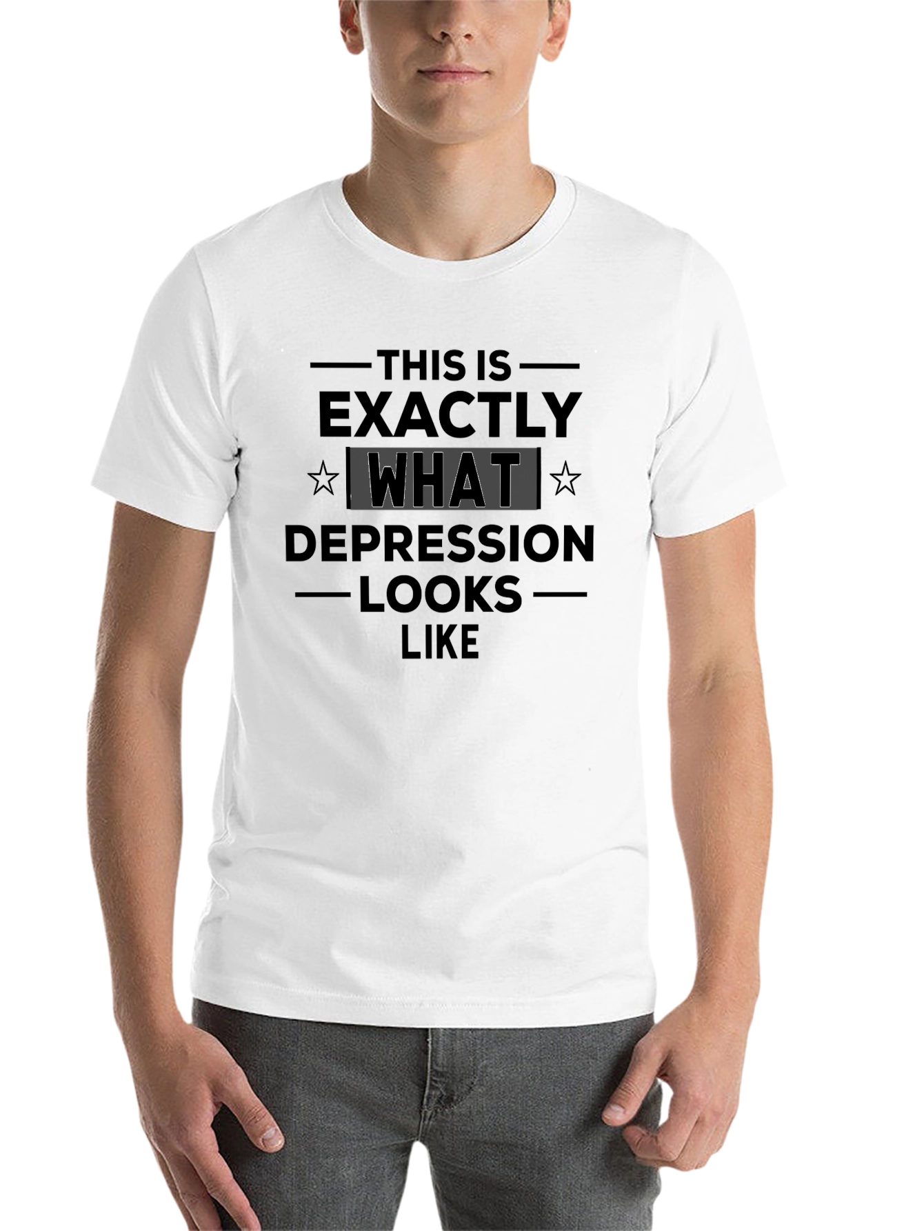 Black This is Exactly What Depression Looks Like T-Shirt view 14