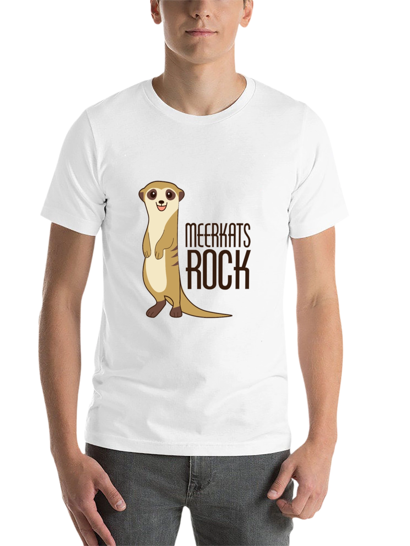 Black Meerkats Rock T-Shirt - Black Cotton Graphic Tee view 14