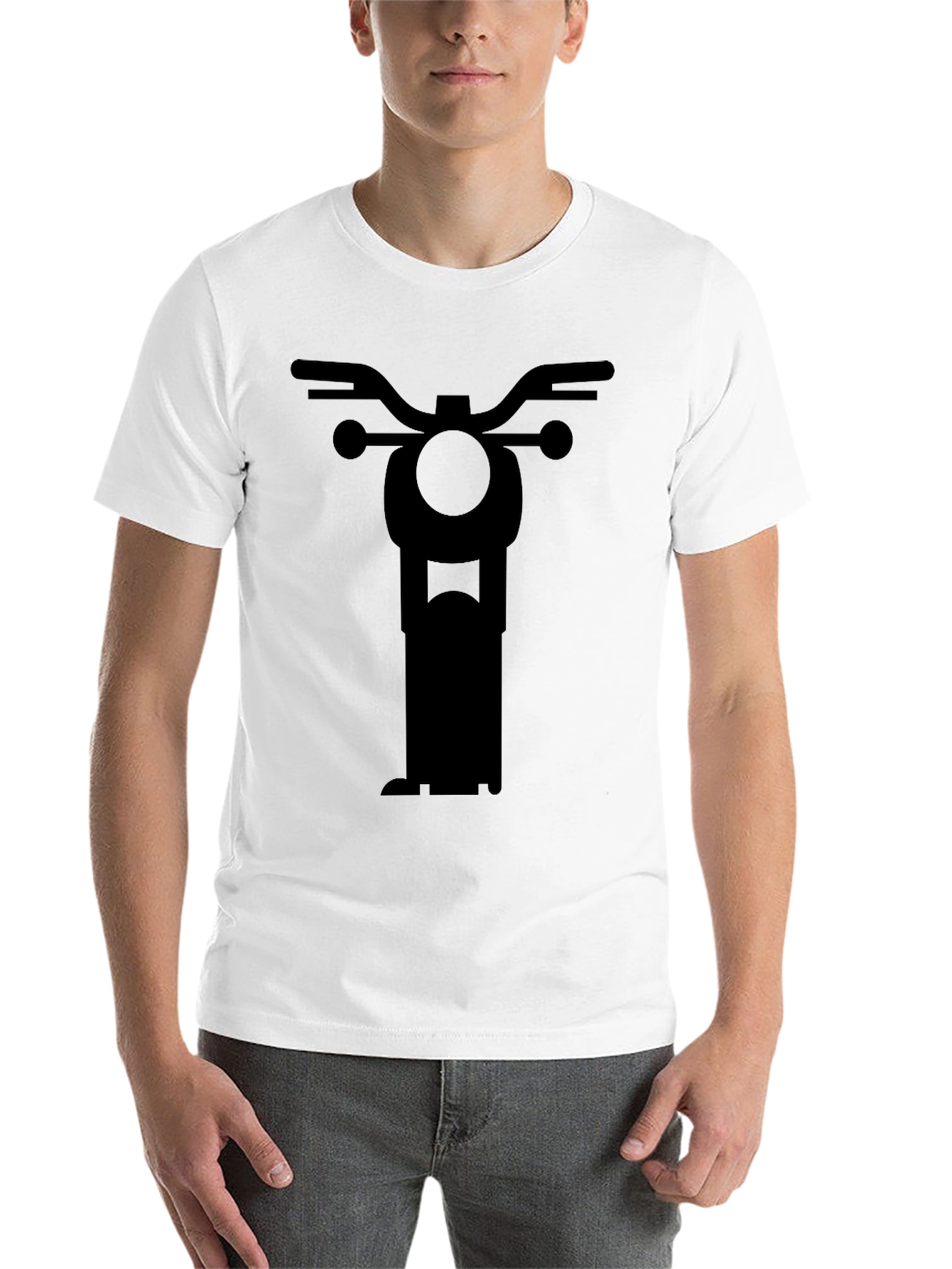 Black Motorcycle Graphic Tee - Classic Ride Style view 14