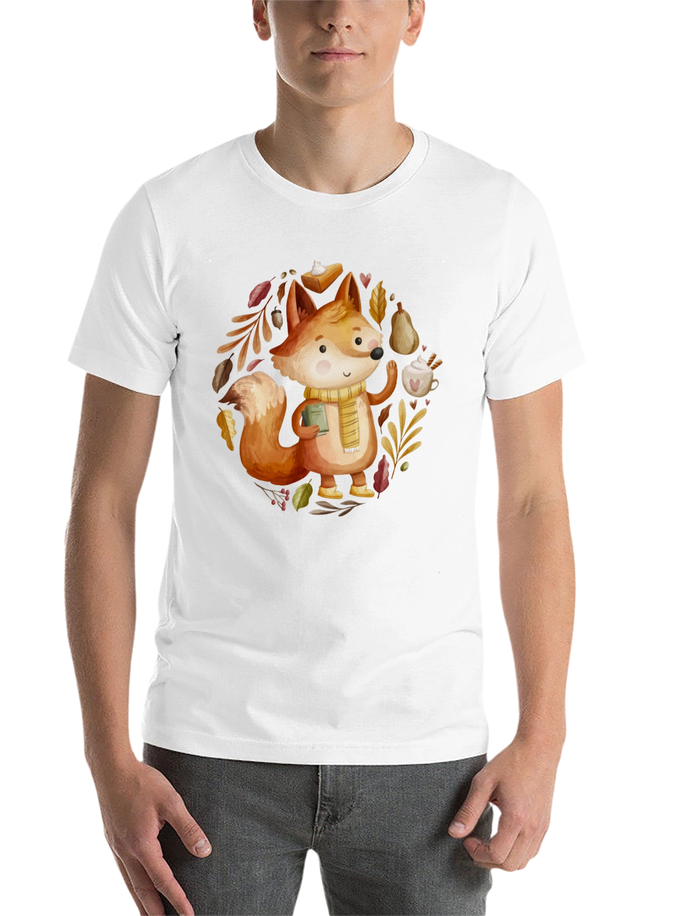Black Autumn Fox T-Shirt: Cozy Fall Vibes view 14