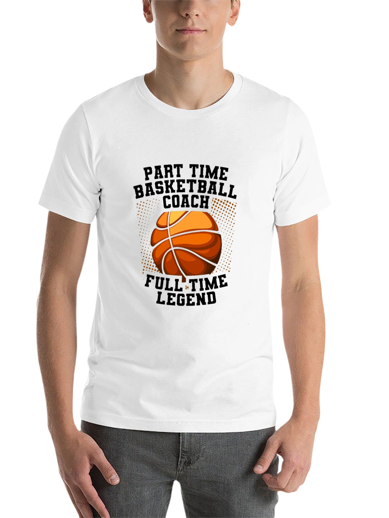 Black Basketball Coach Legend Tee view 14