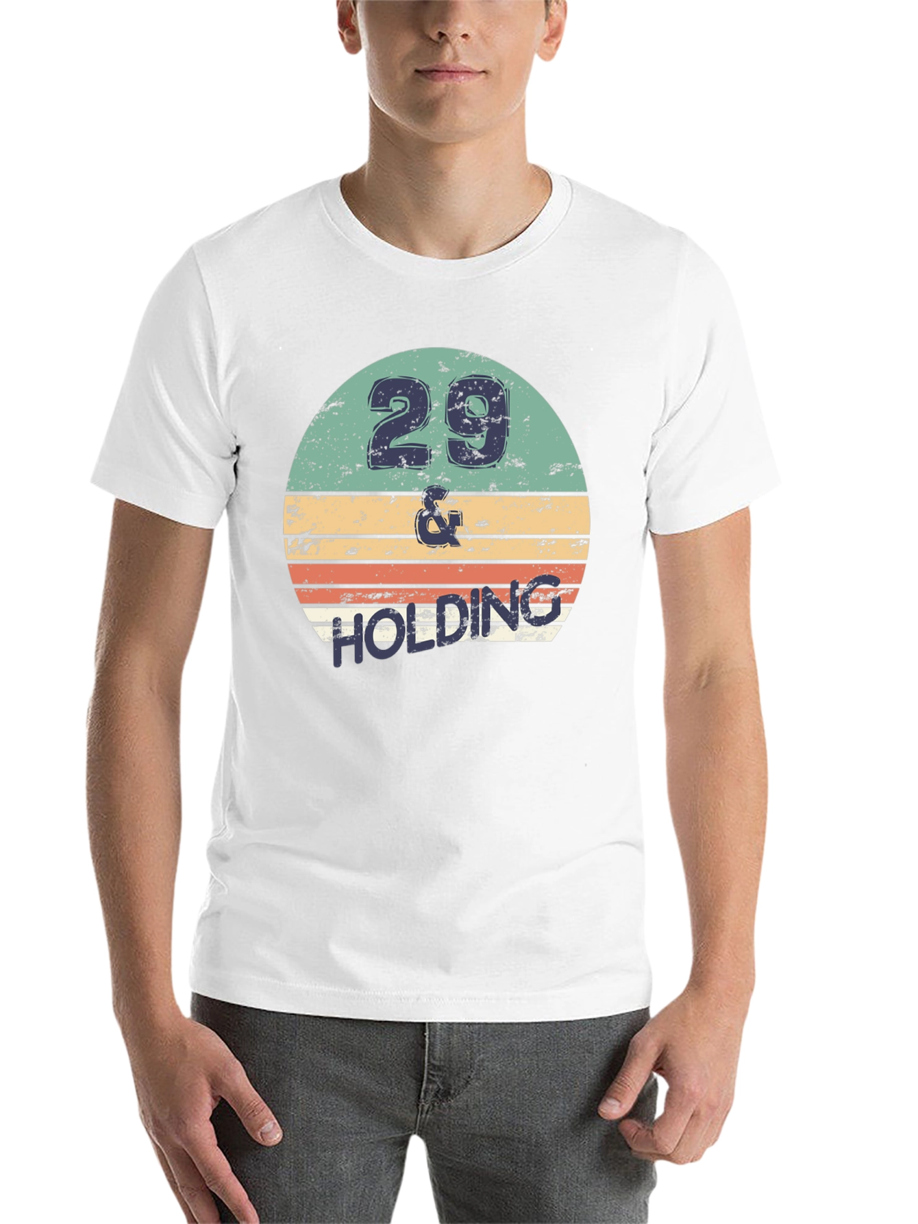 Black 29 & Holding Birthday T-Shirt Retro Design view 14