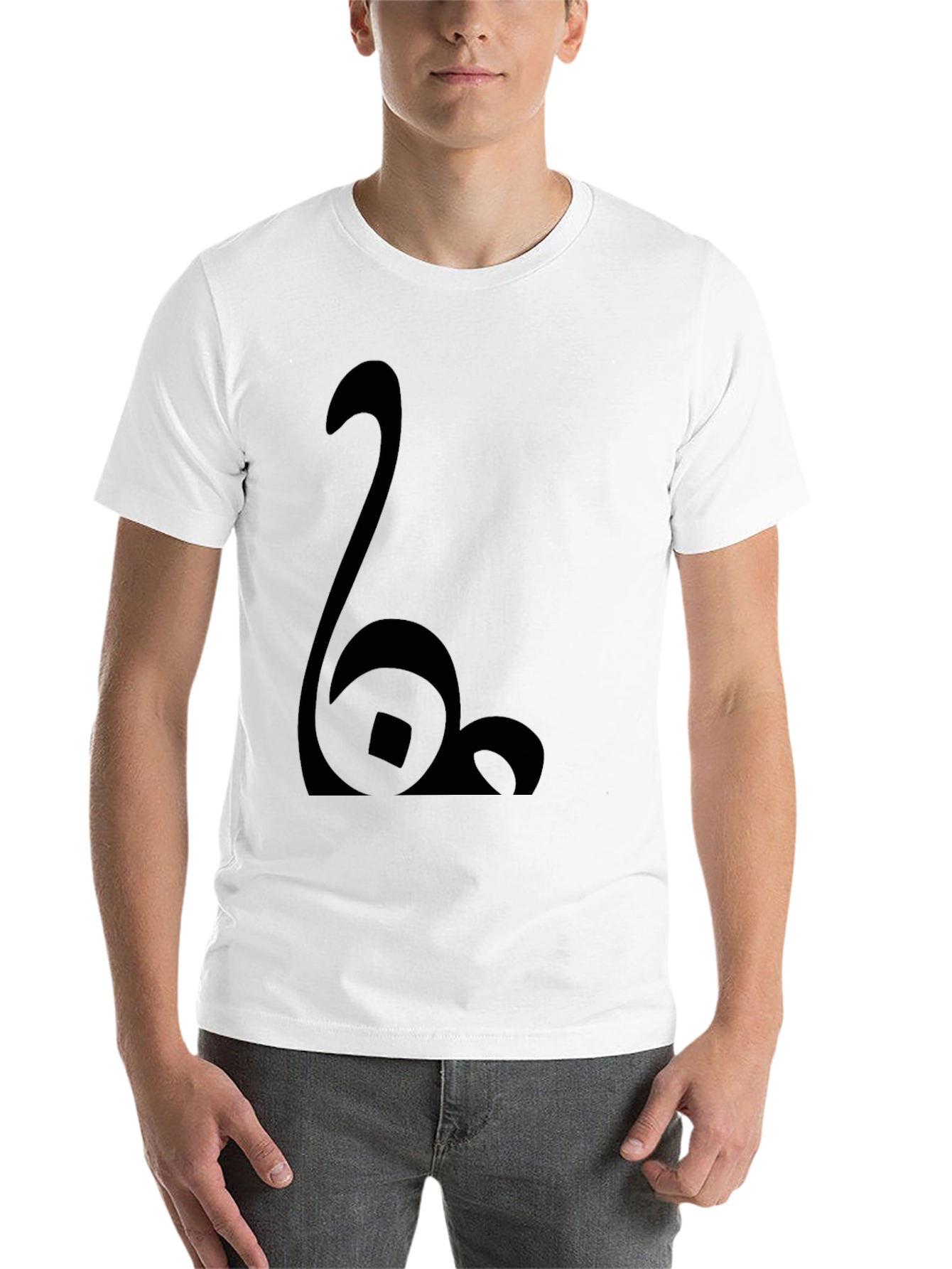 Black Modern Black Graphic Tee - Abstract Design view 14