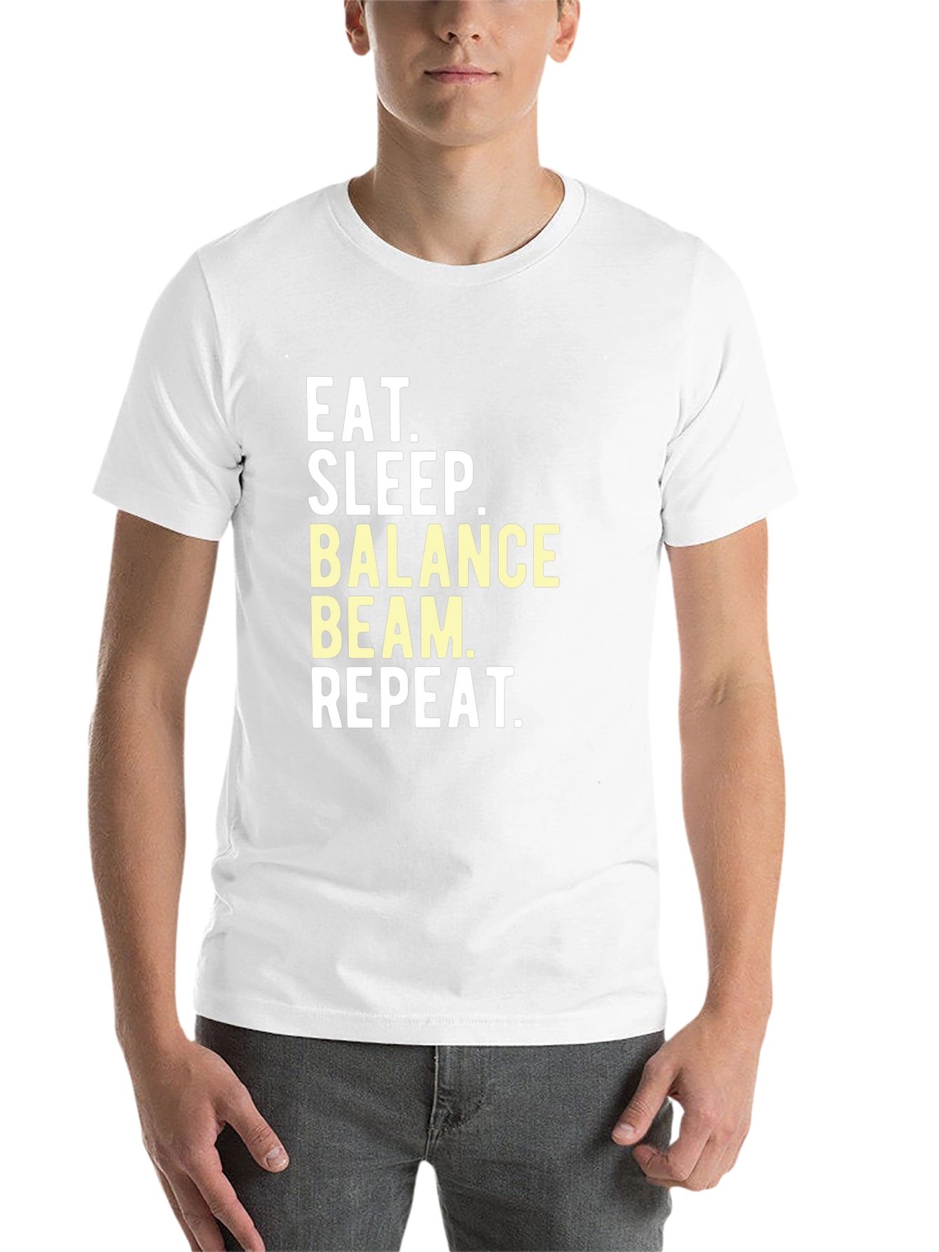 Black Eat, Sleep, Balance Beam, Repeat T-Shirt view 14