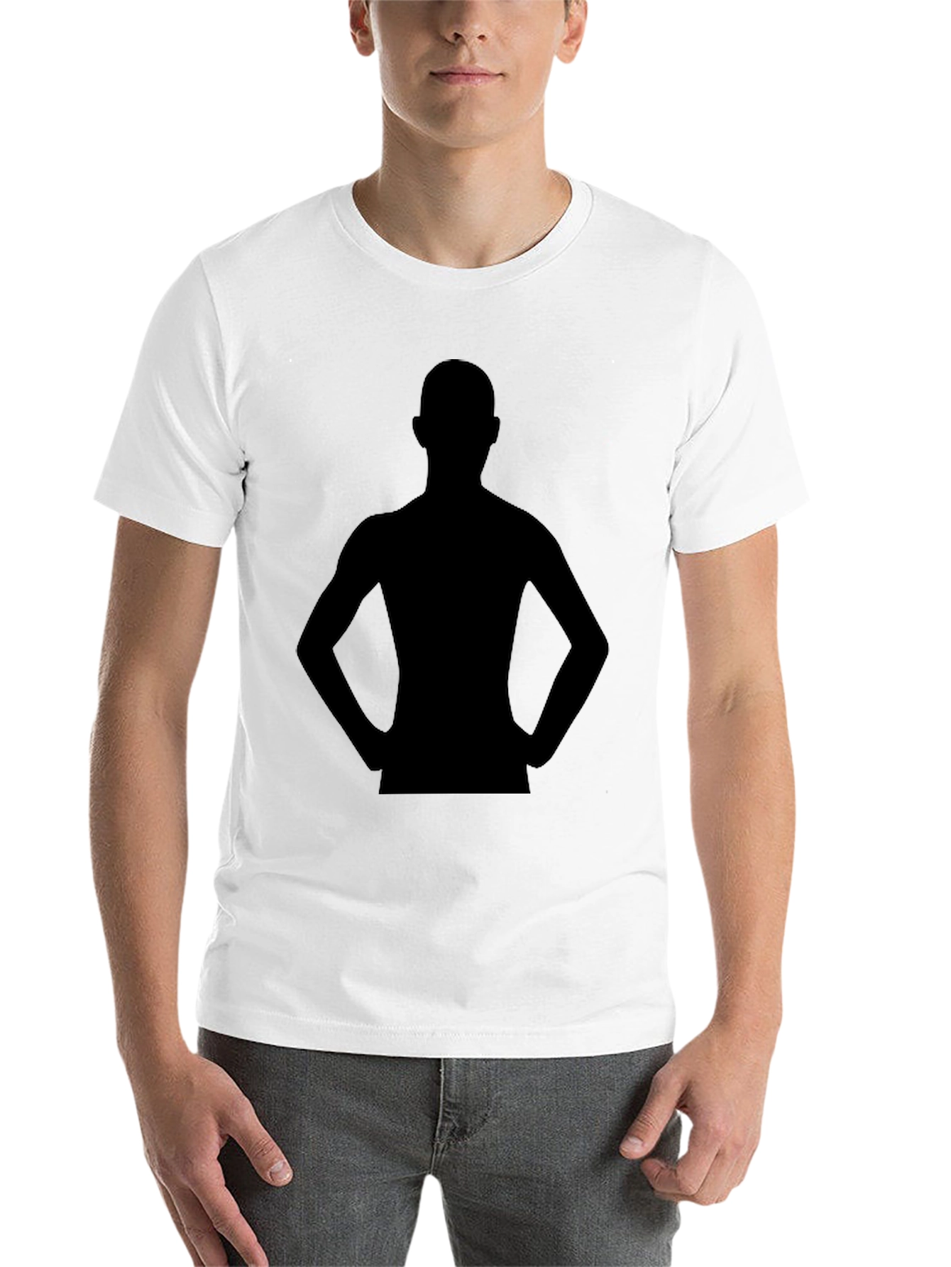 Black Silhouette Graphic Print Tee - Modern Style view 14