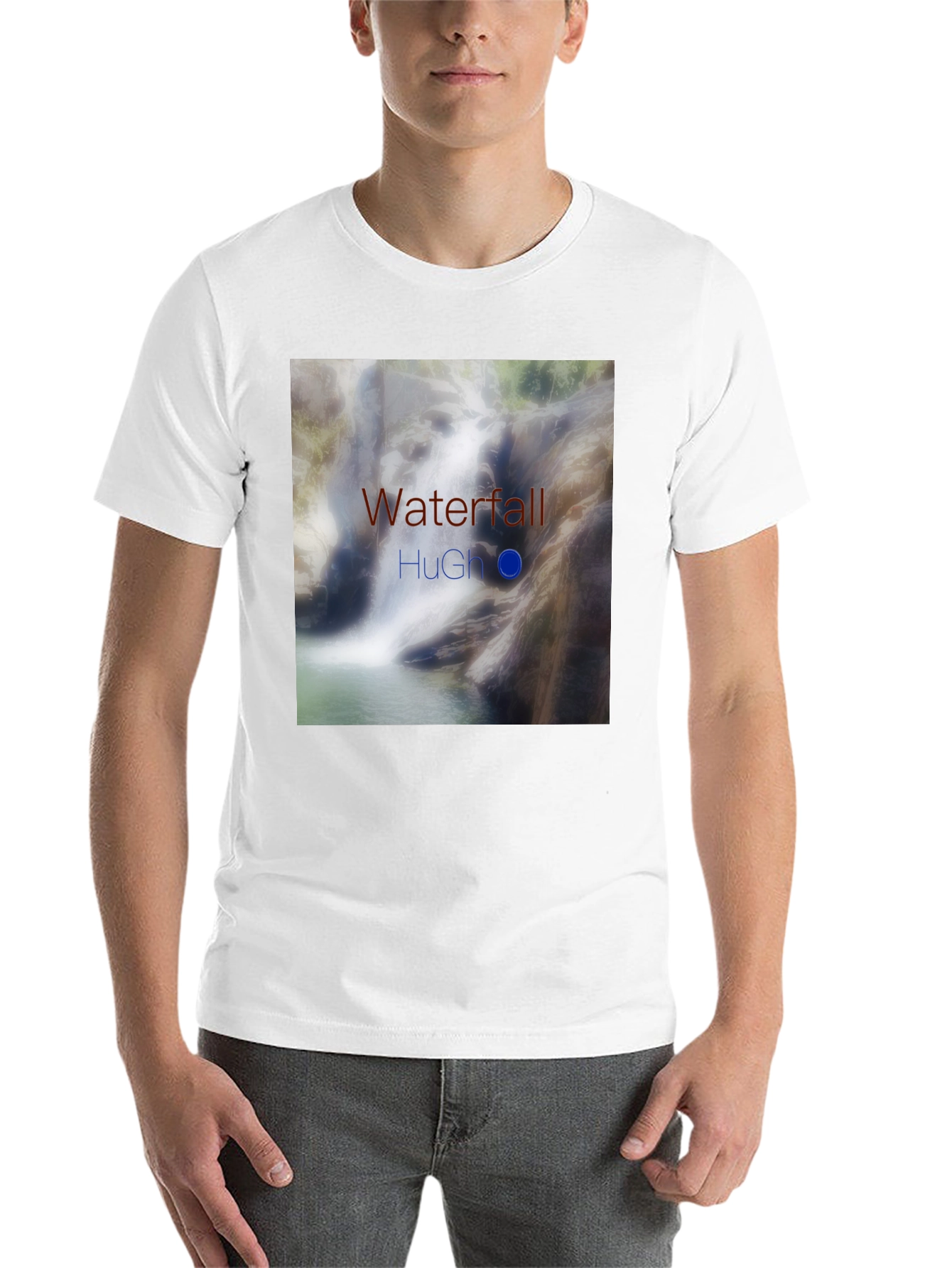 Black Waterfall Graphic Tee - Nature Inspired Design view 14
