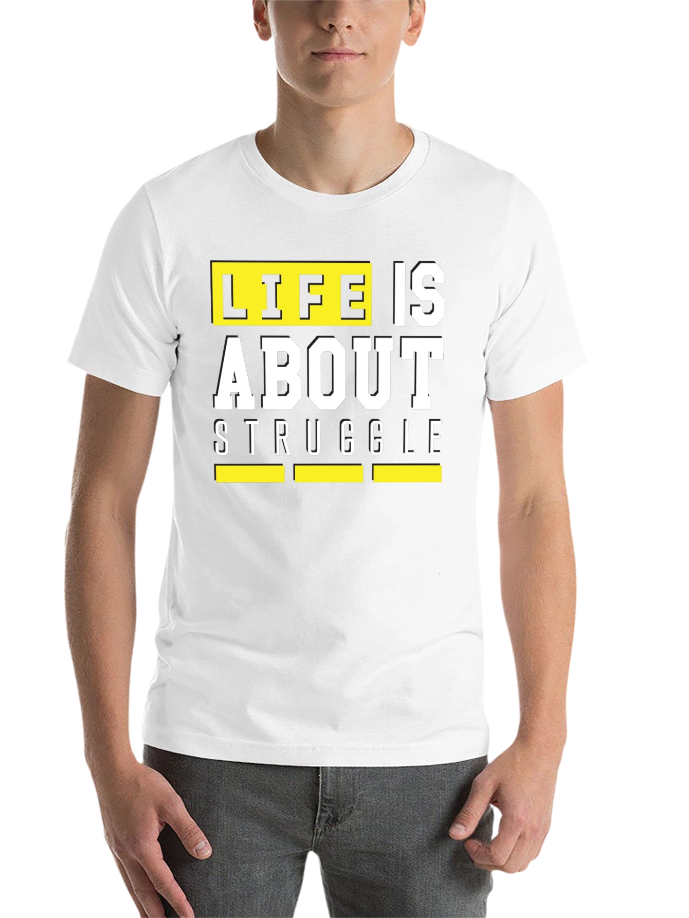 Black Life is About Struggle T-Shirt - Black Graphic Tee view 14